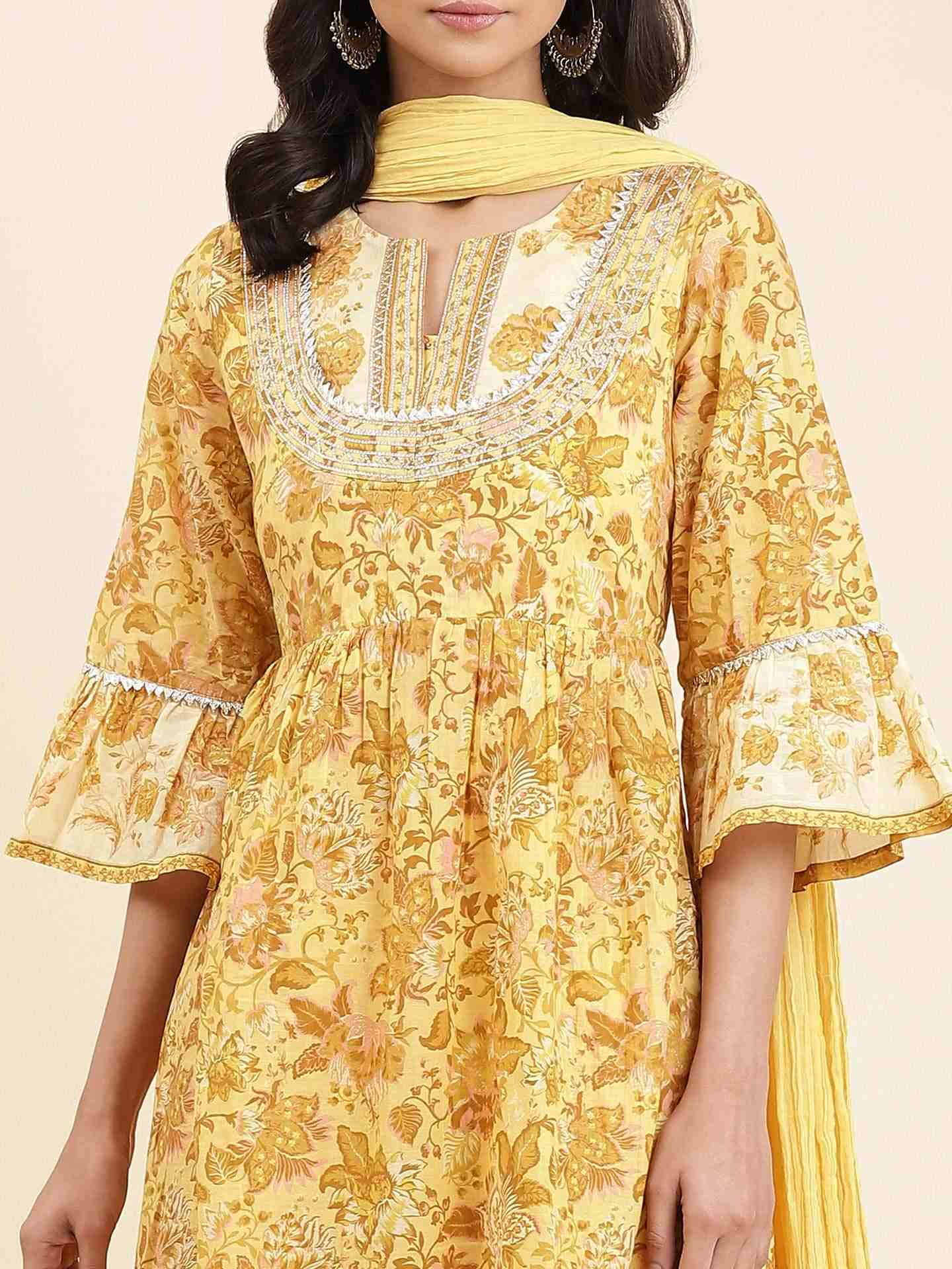 Yellow Jalashay Sharara Suit