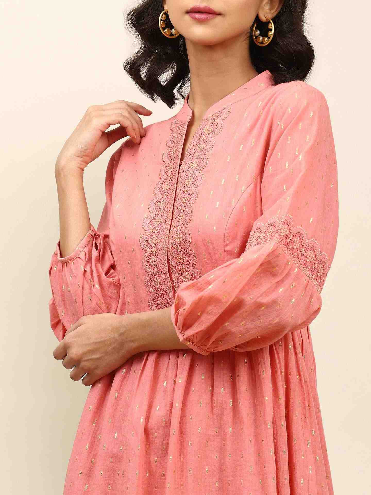 Peach Ombre Solid Suit Set