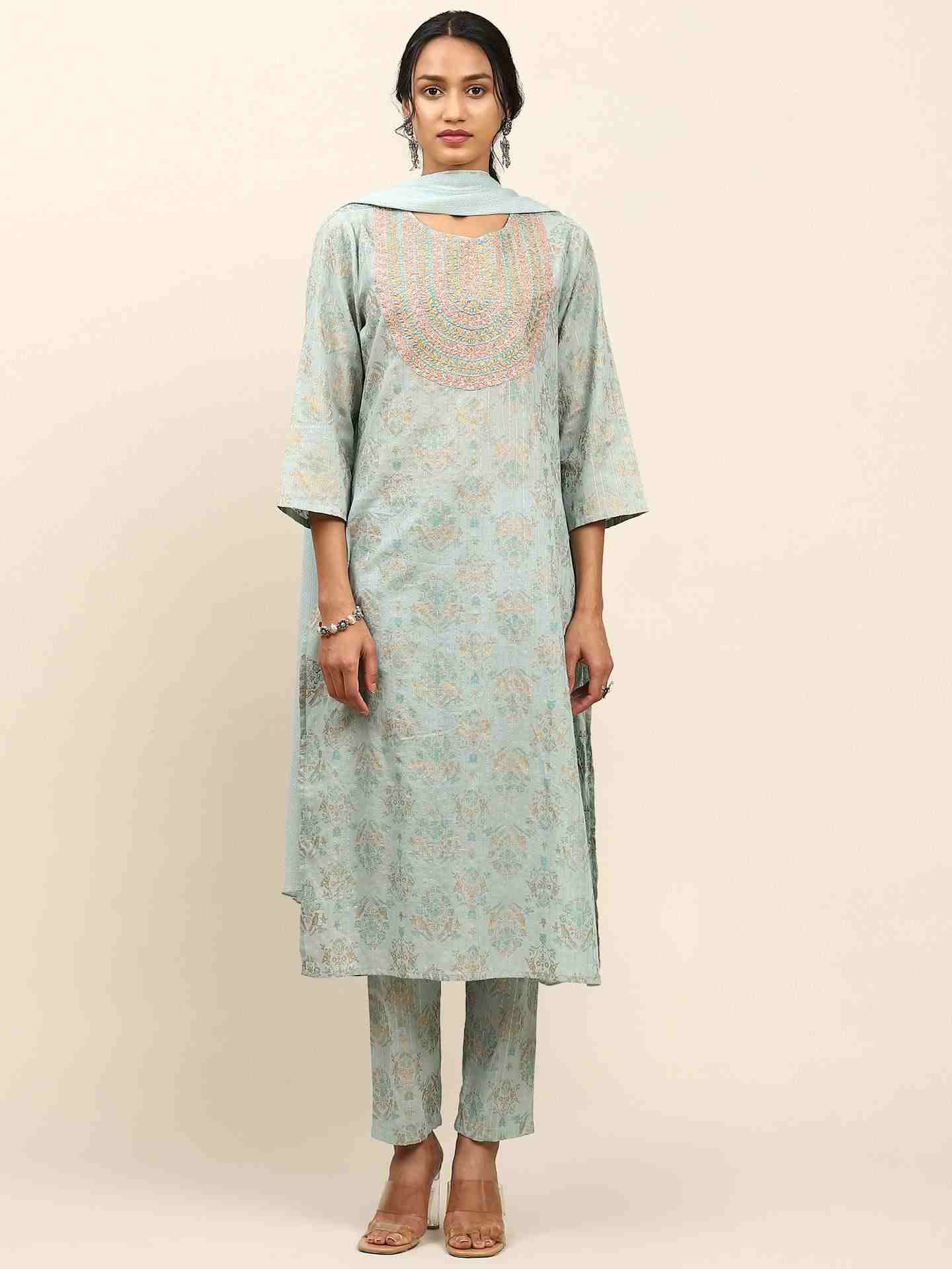 Turquoise Saira Suit Set