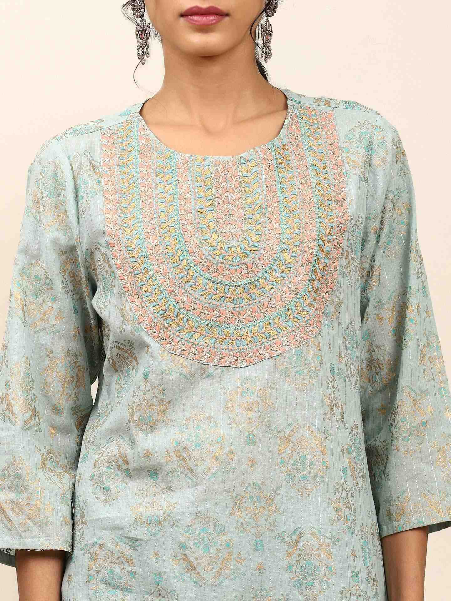 Turquoise Saira Suit Set