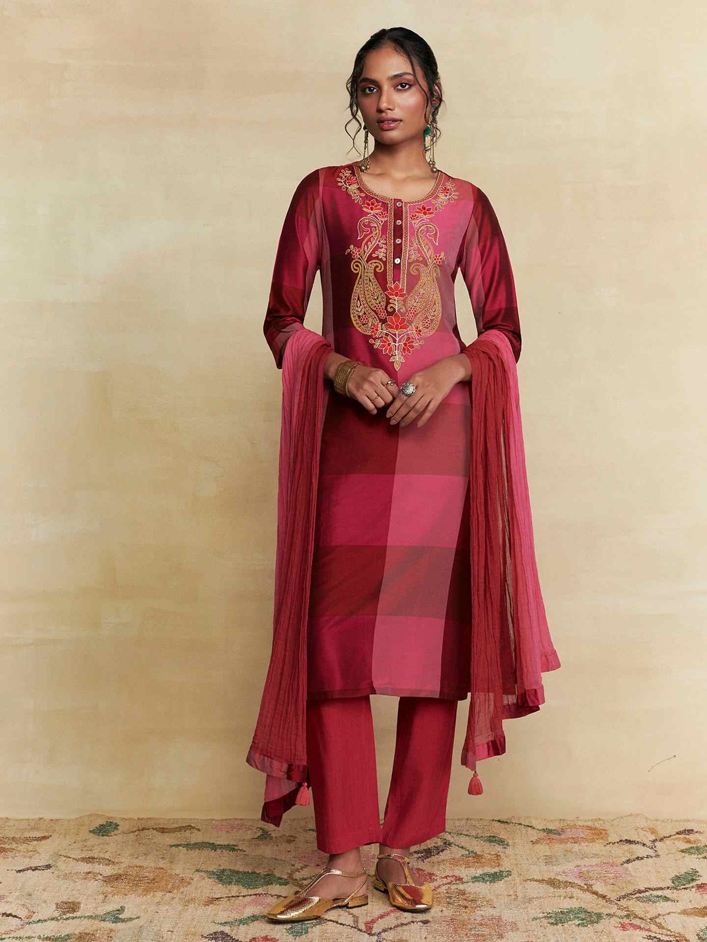 Fushia Rehan Suit Set