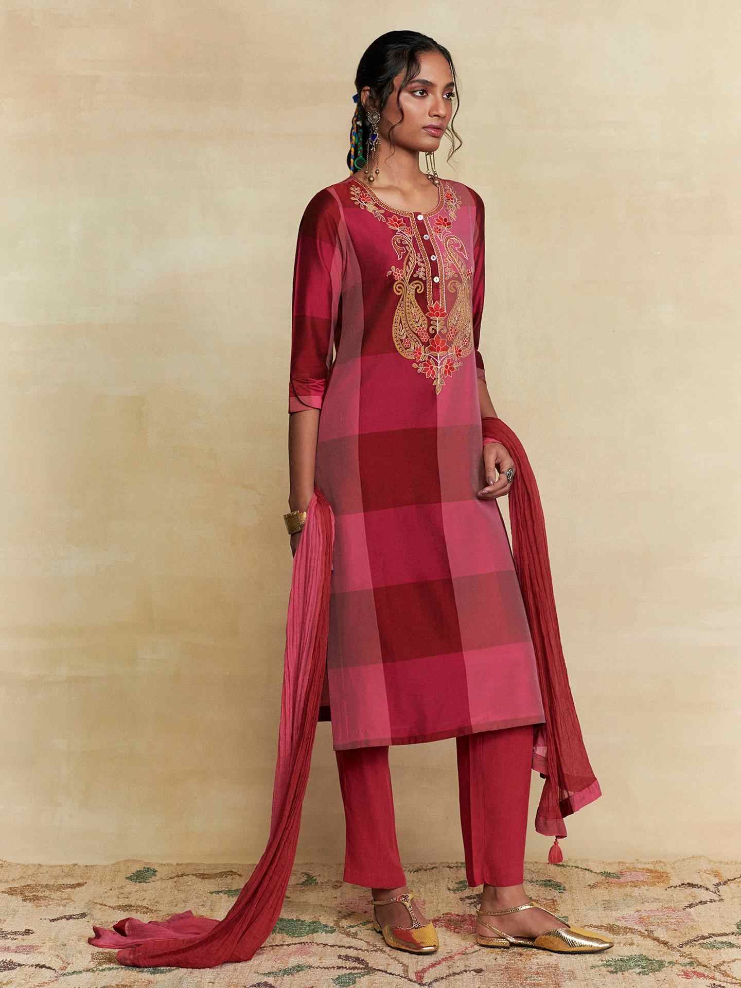 Fushia Rehan Suit Set