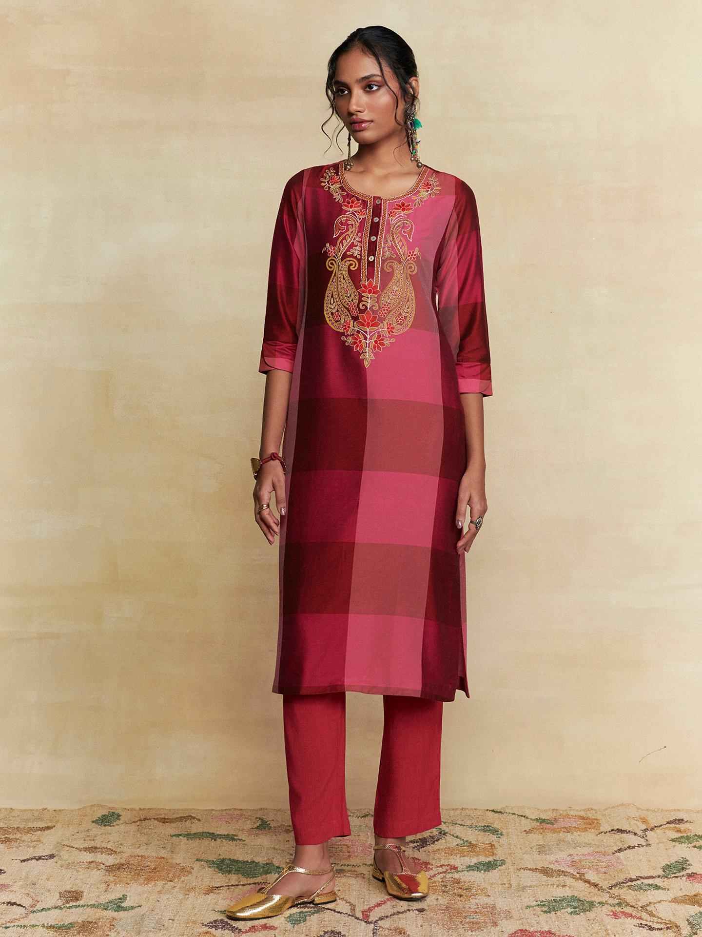 Fushia Rehan Suit Set