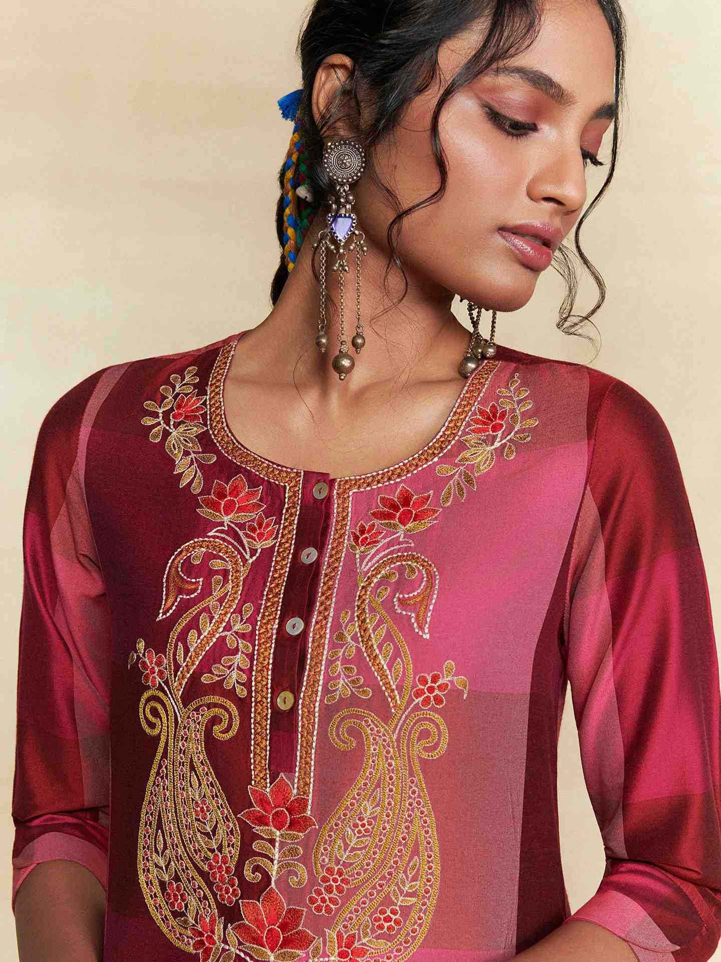 Fushia Rehan Suit Set