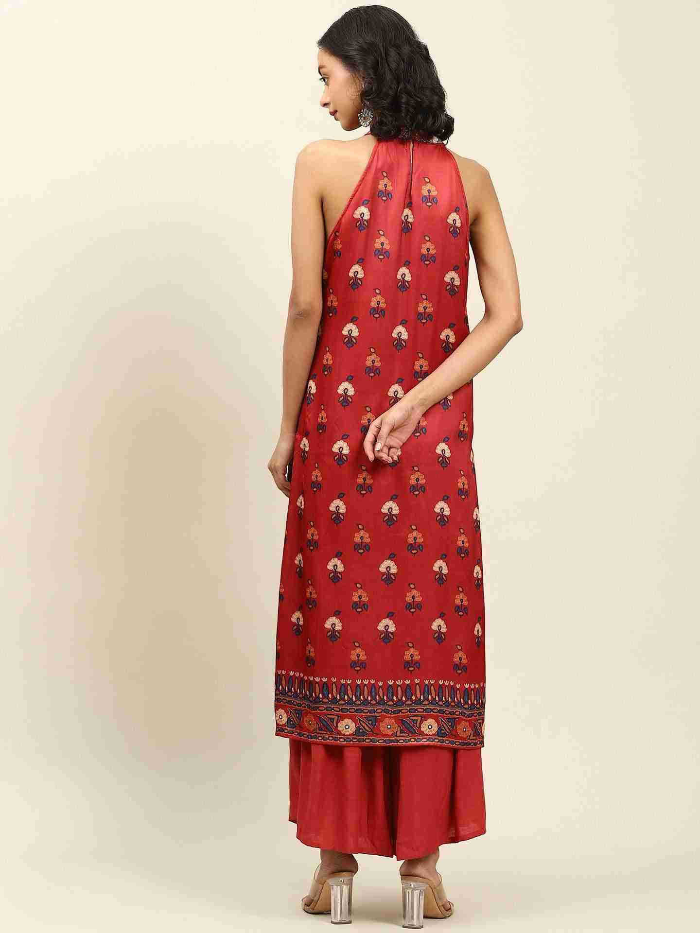 Red Arunima Suit Set