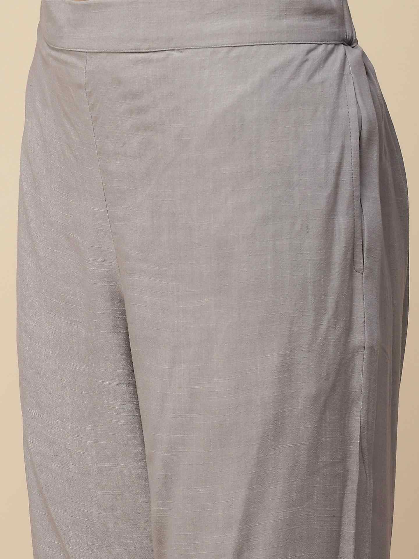 Grey Anonya Anarkali Suit