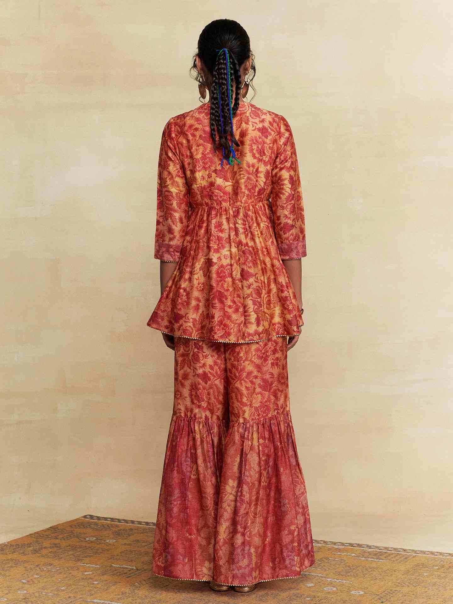 Rust Lavish Loom Suit Set