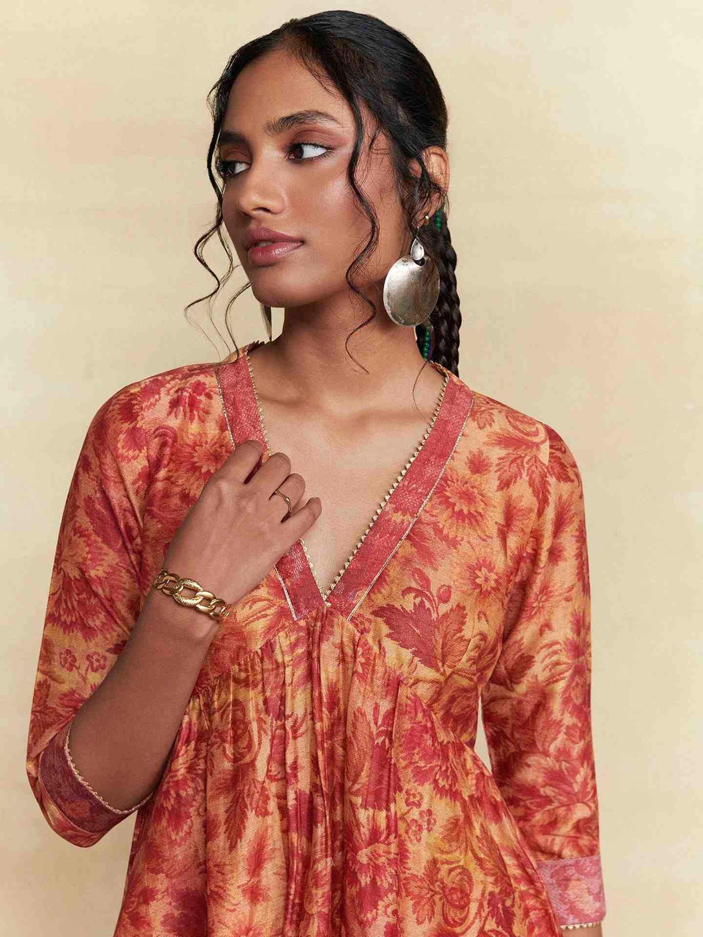 Rust Lavish Loom Suit Set