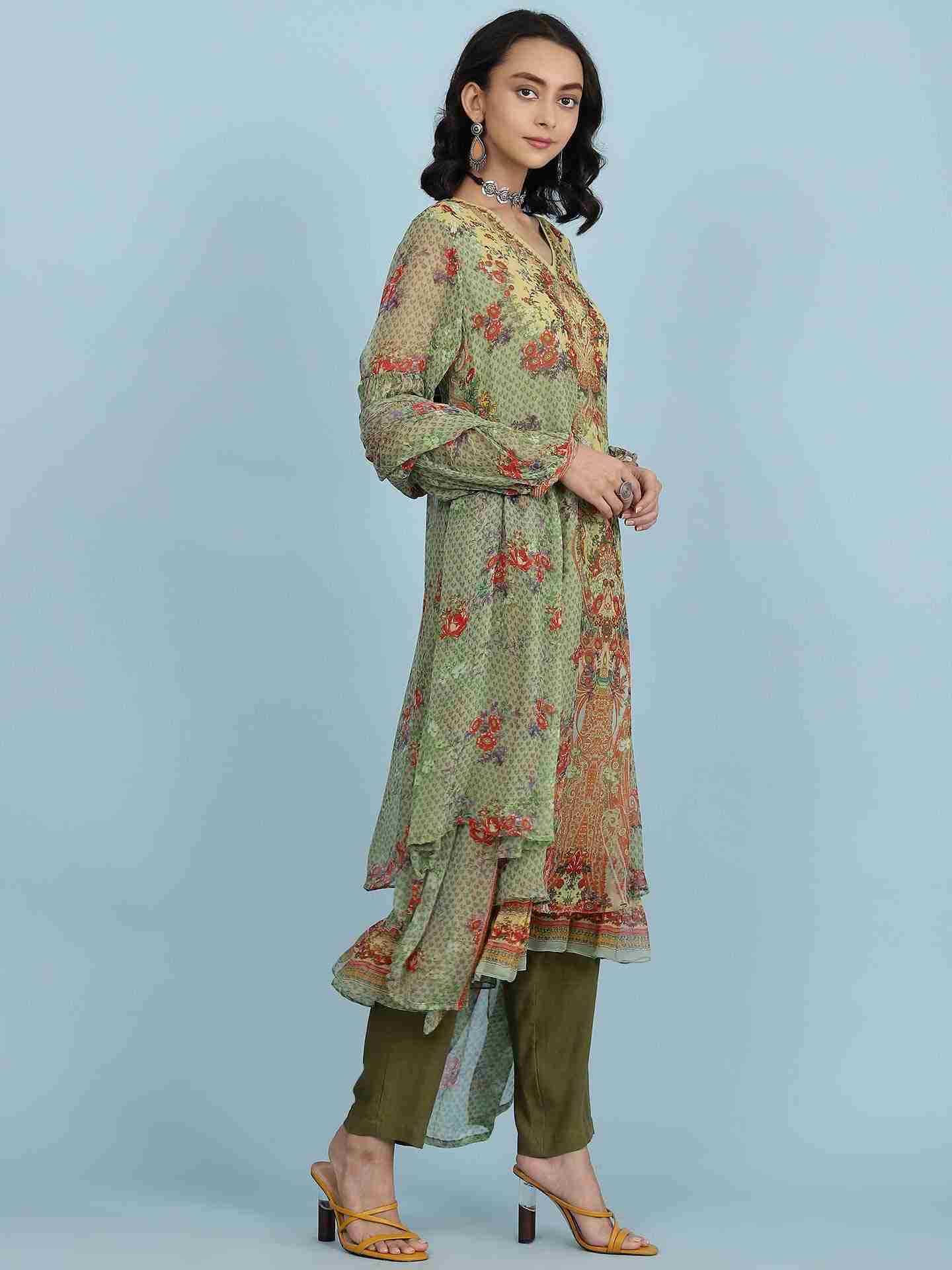 Green Malhar Suit Set