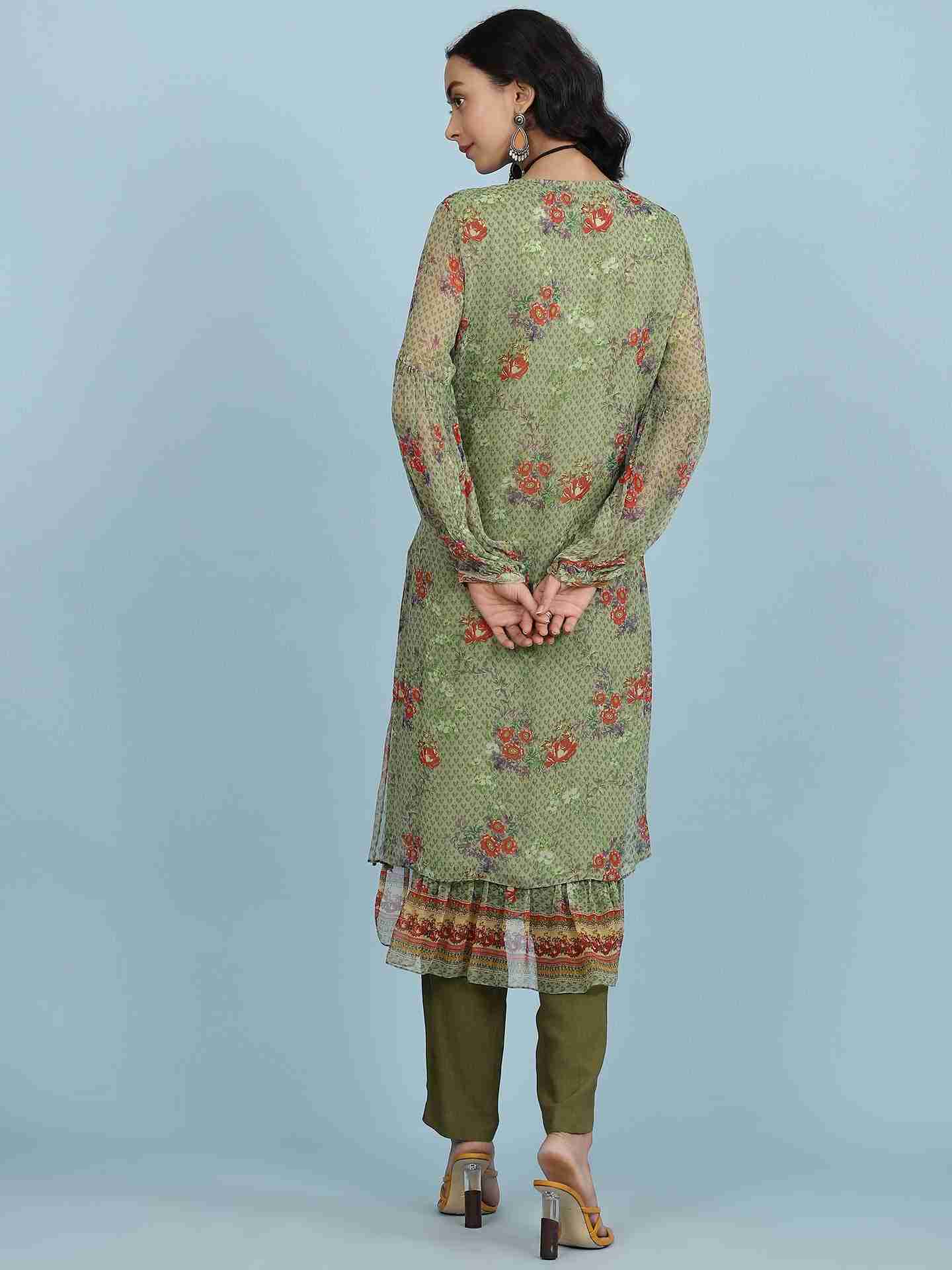 Green Malhar Suit Set