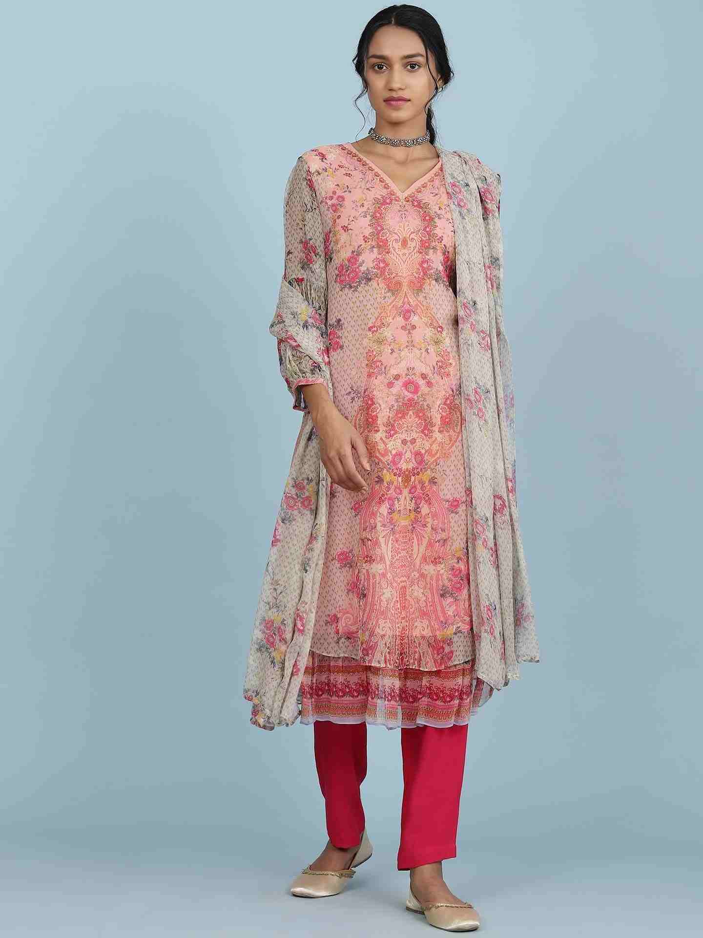 Pink Malhar Suit Set