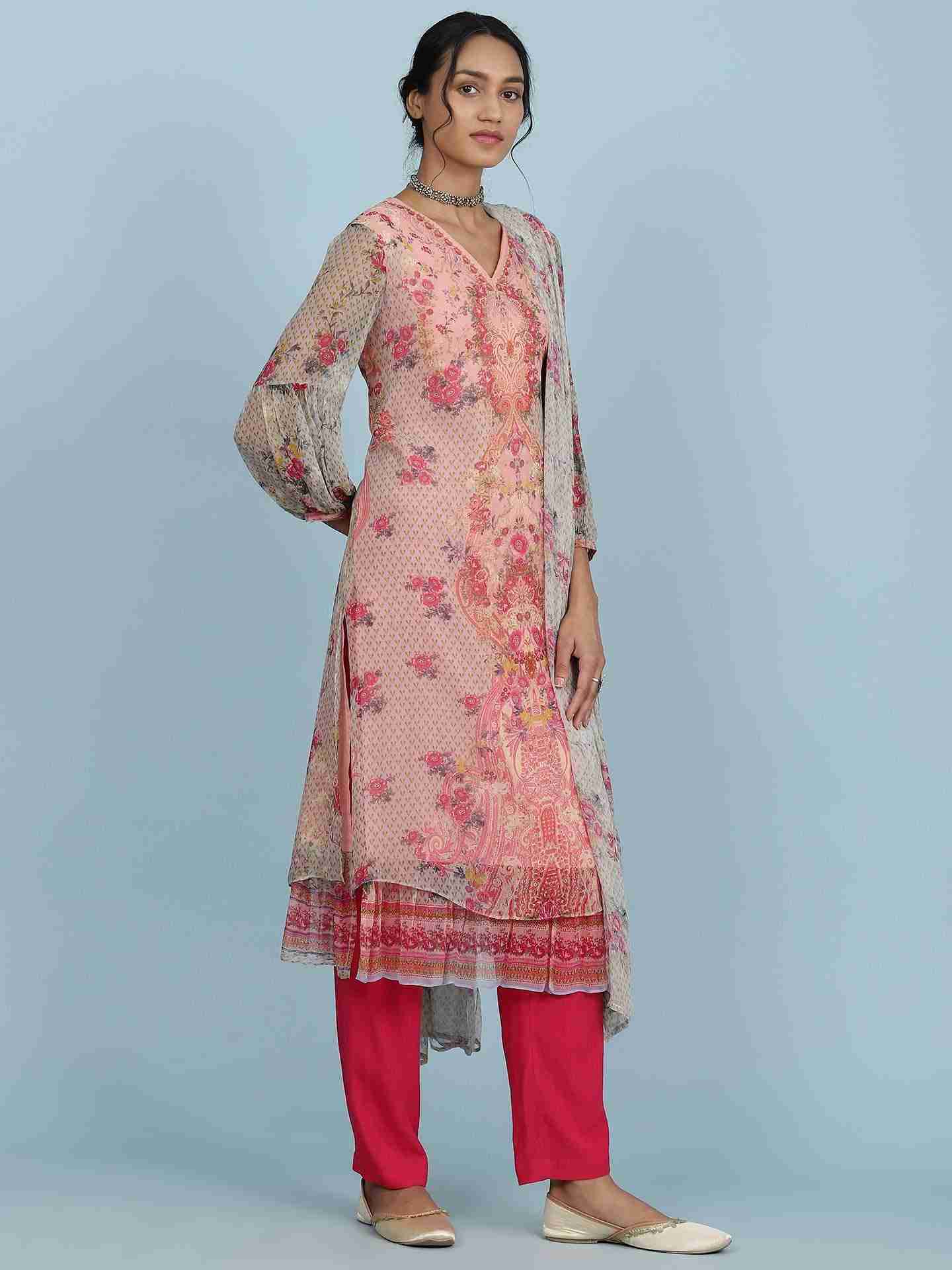 Pink Malhar Suit Set