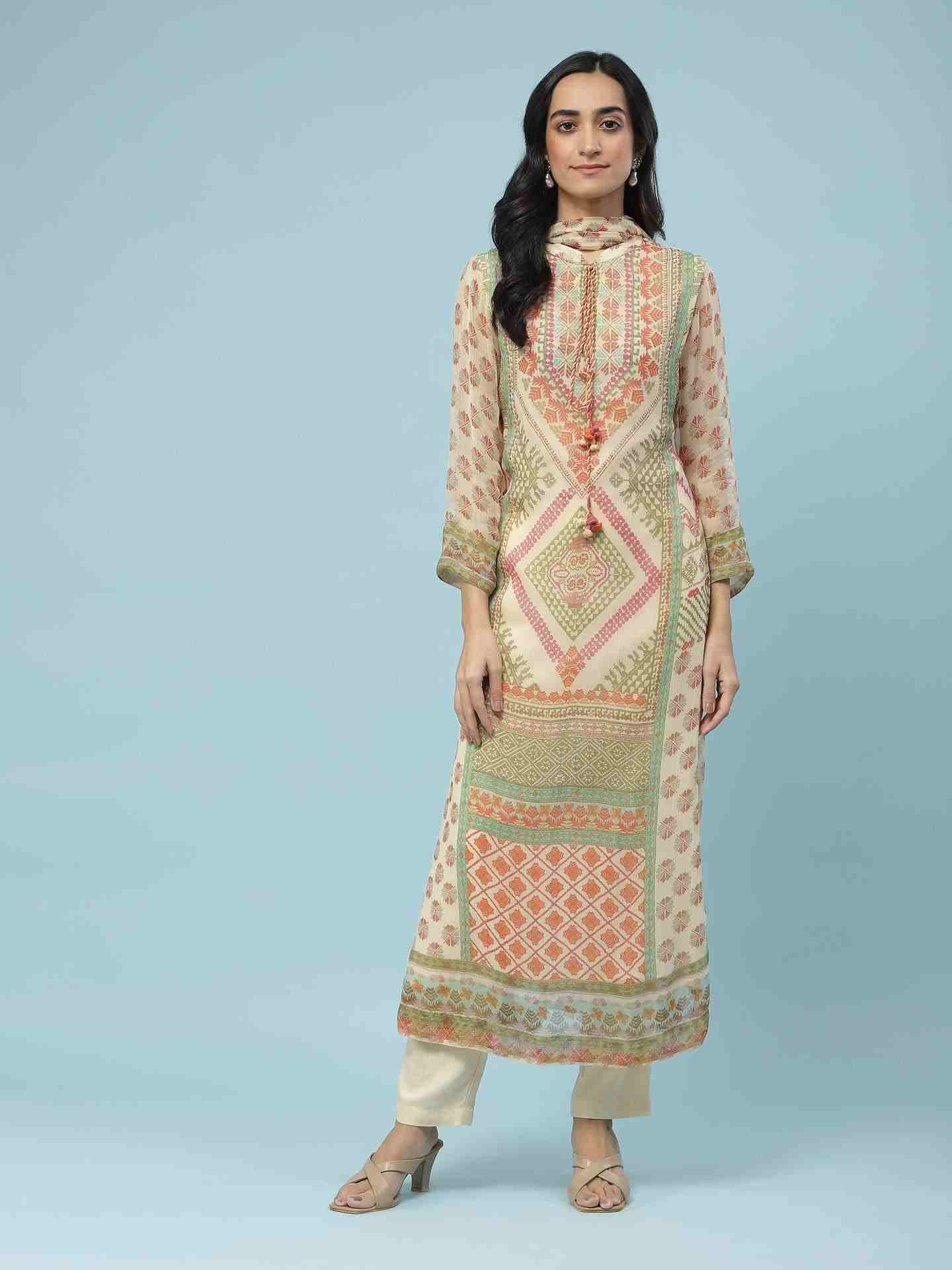 Beige Neeyati Suit Set