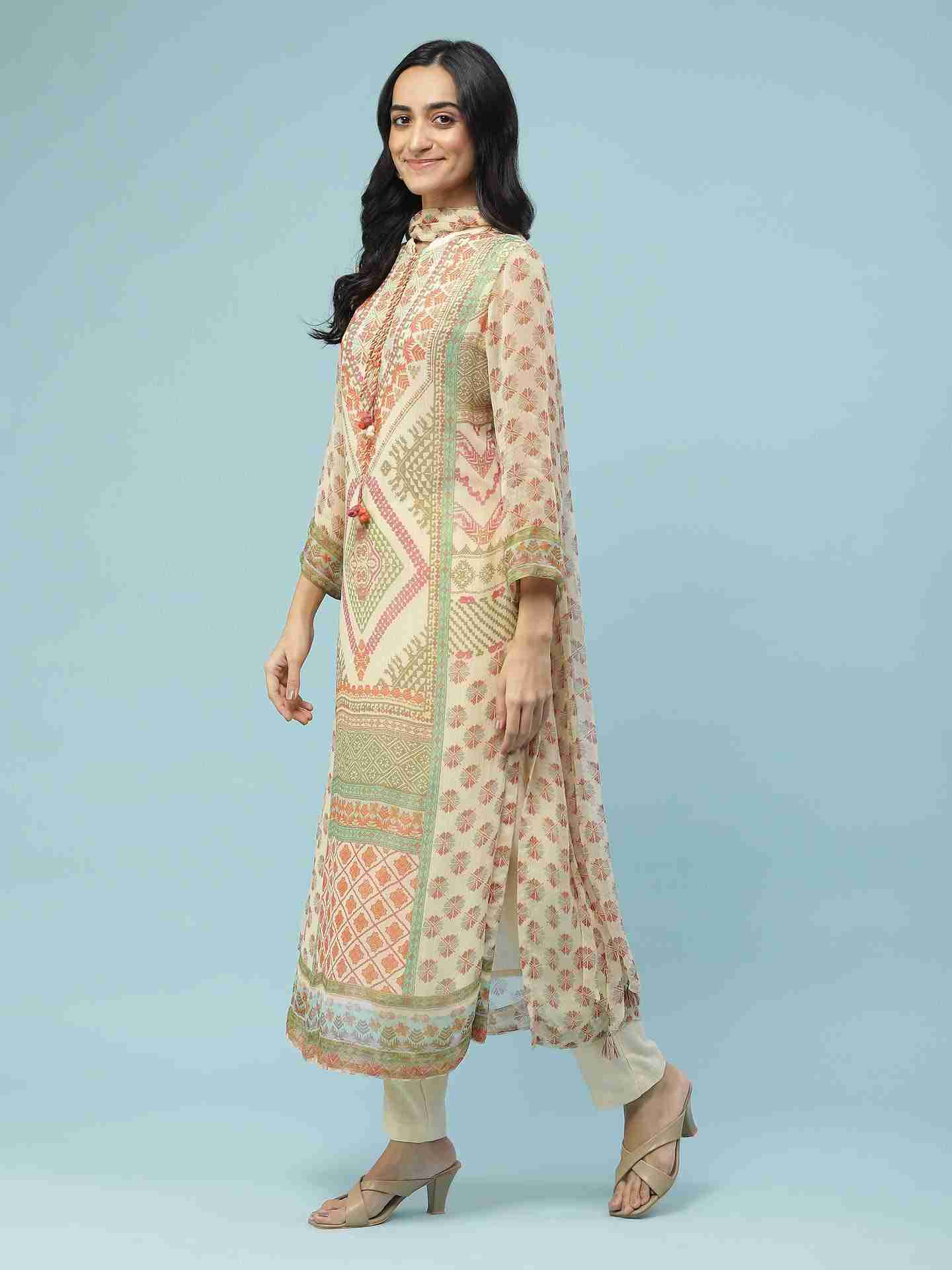 Beige Neeyati Suit Set