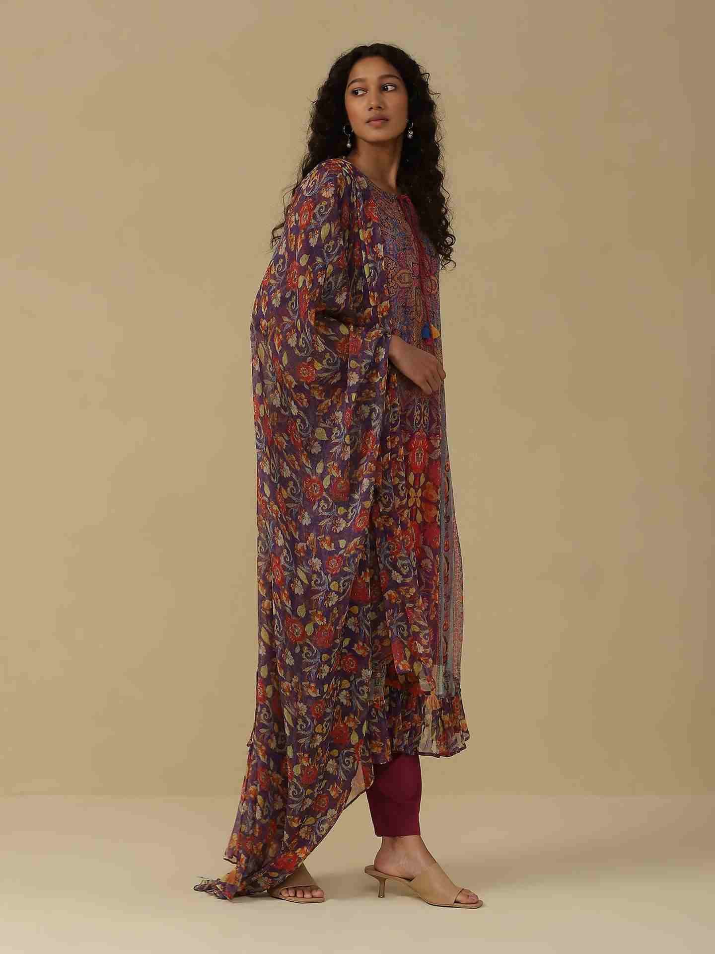 Purple Mogra Suit Set