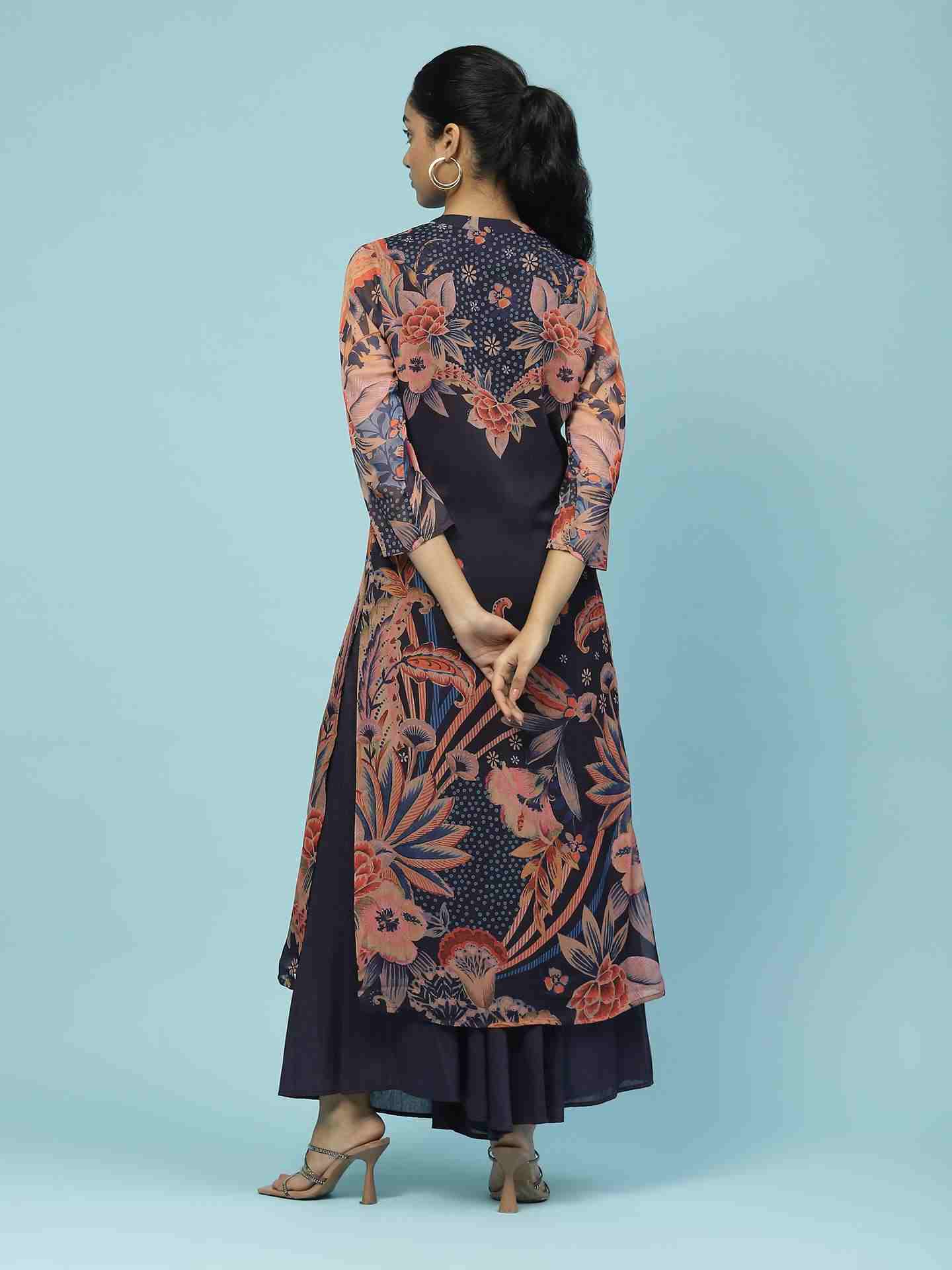 Navy Blue Vaasvi Suit Set