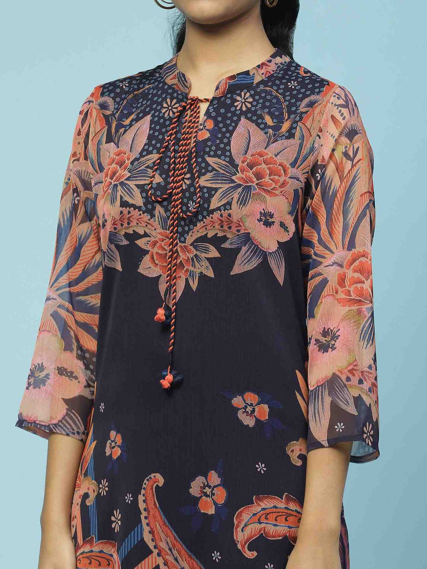 Navy Blue Vaasvi Suit Set