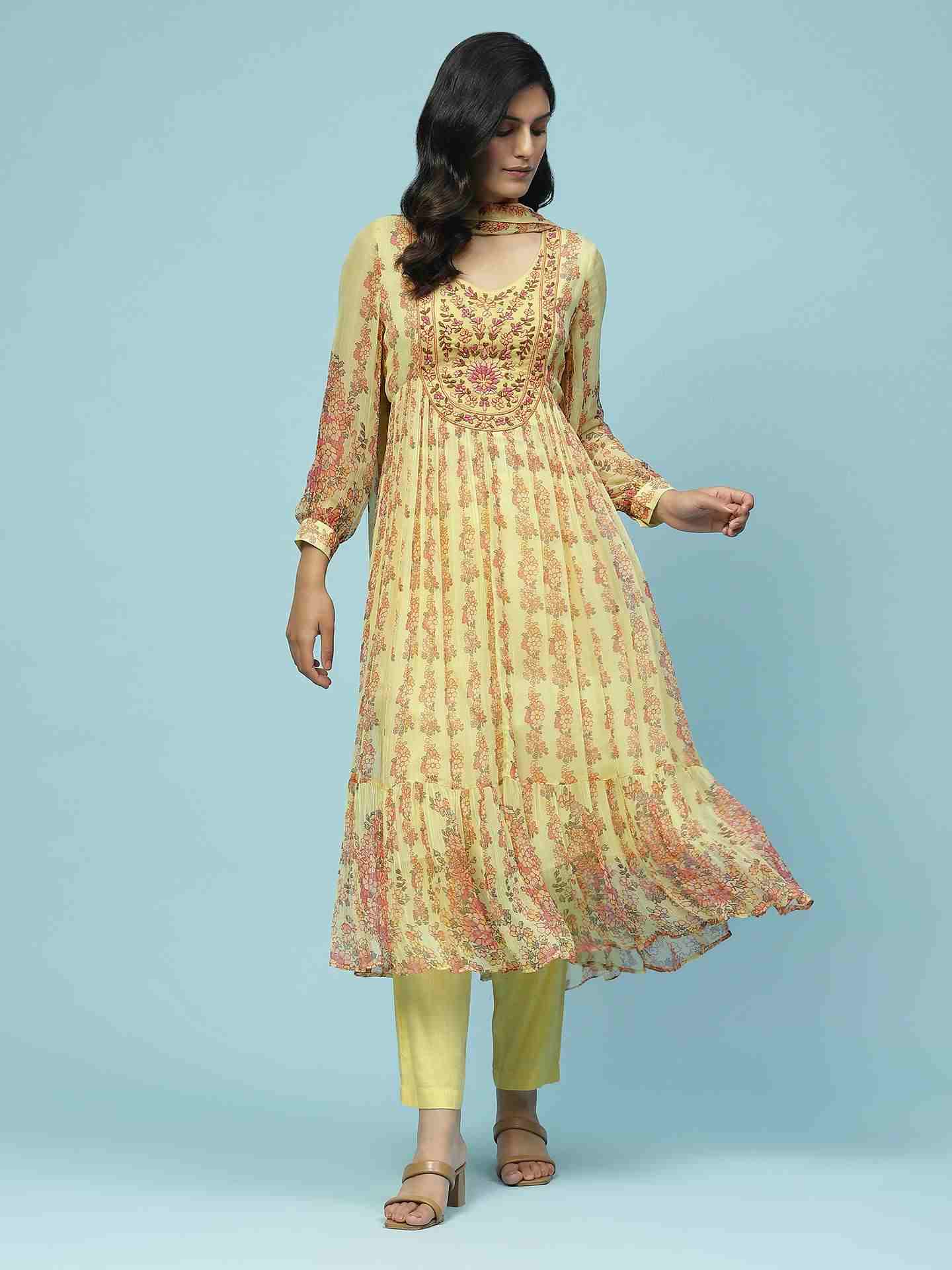 Yellow Aarya Anarkali Suit