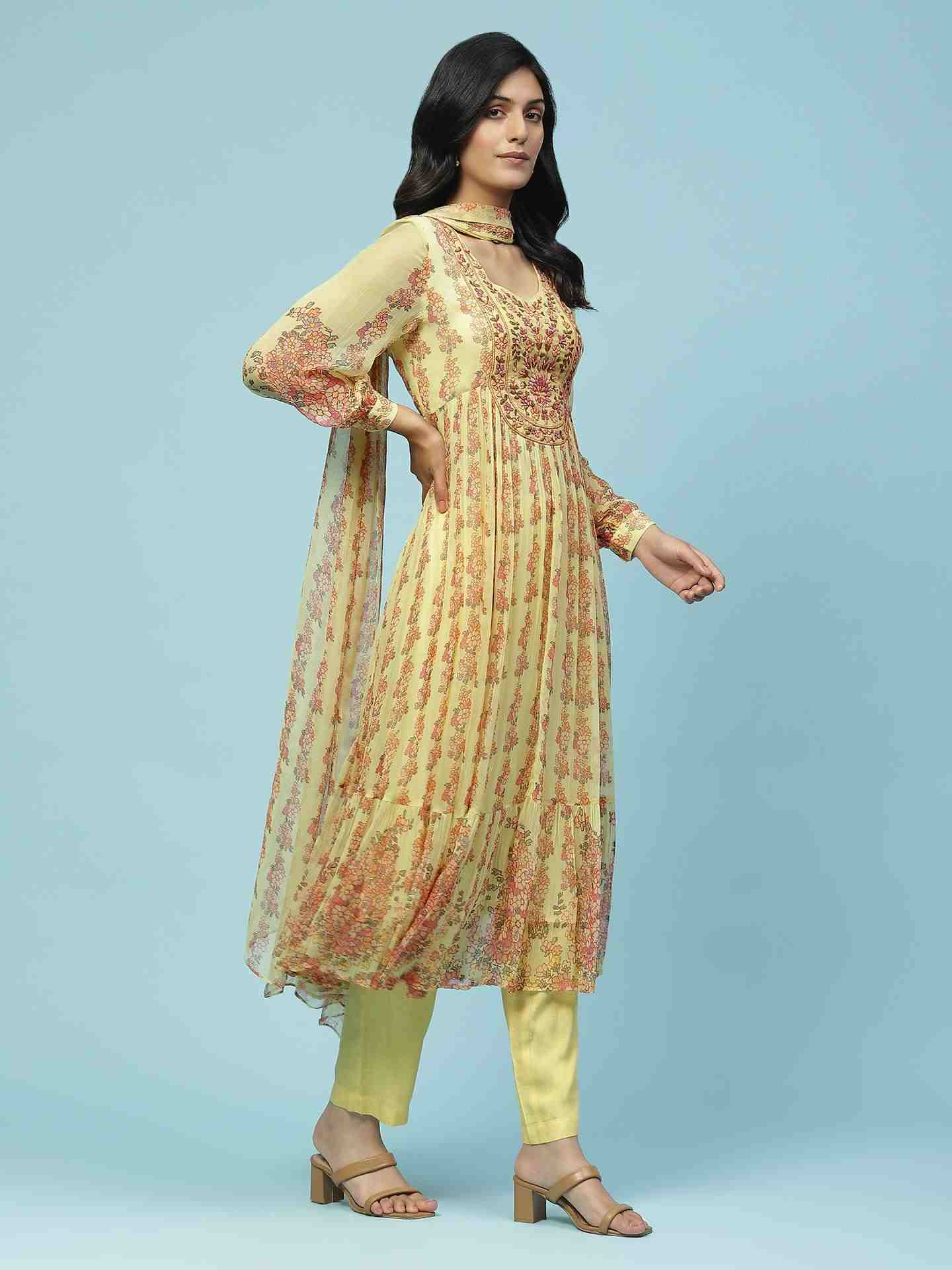 Yellow Aarya Anarkali Suit