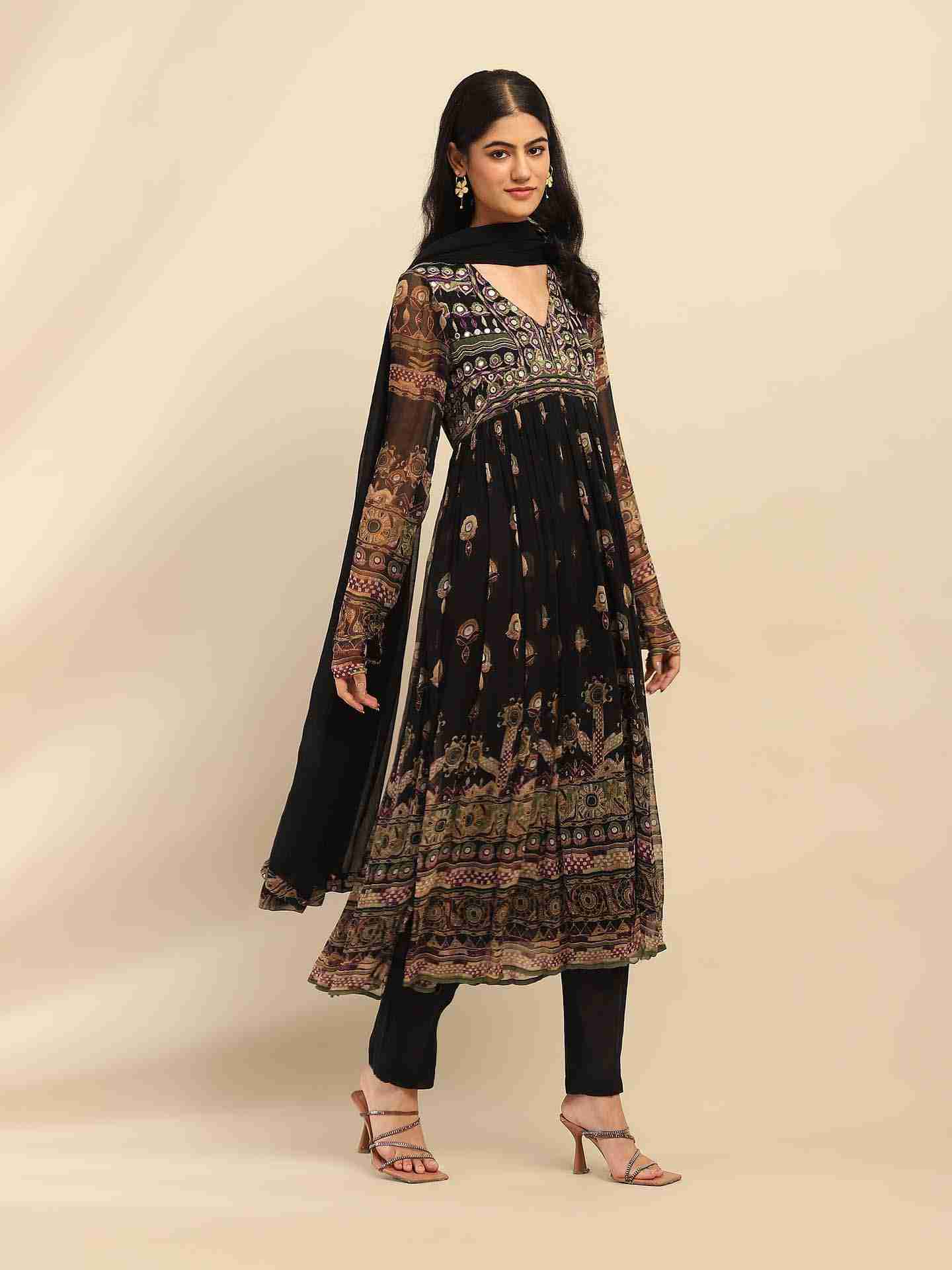 Black Tanishqa Anarkali Suit