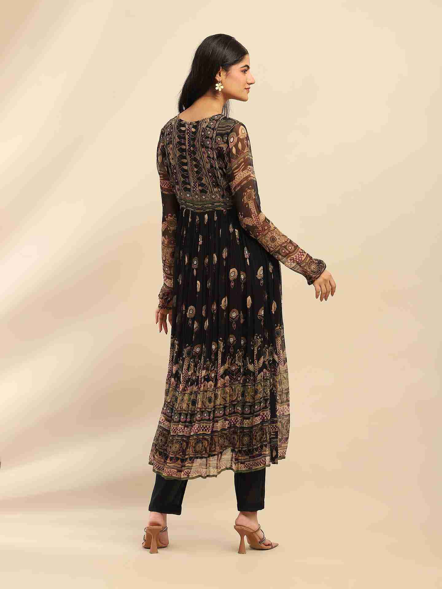 Black Tanishqa Anarkali Suit