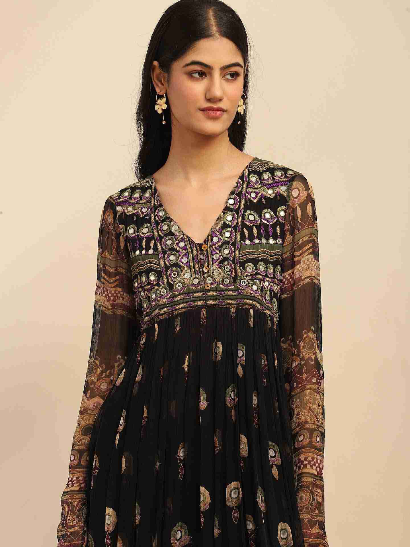 Black Tanishqa Anarkali Suit