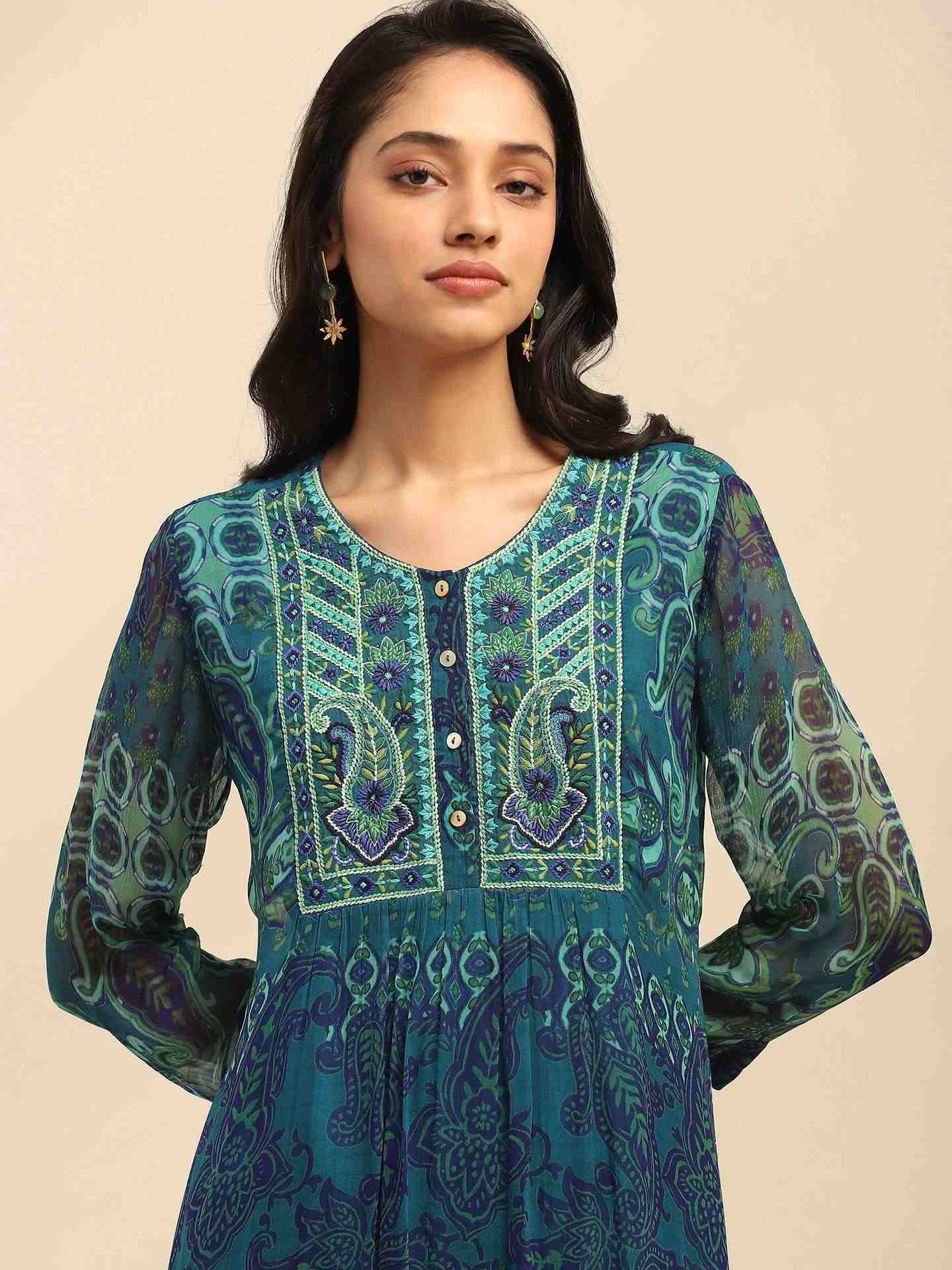 Denim Blue Cashmere Suit Set