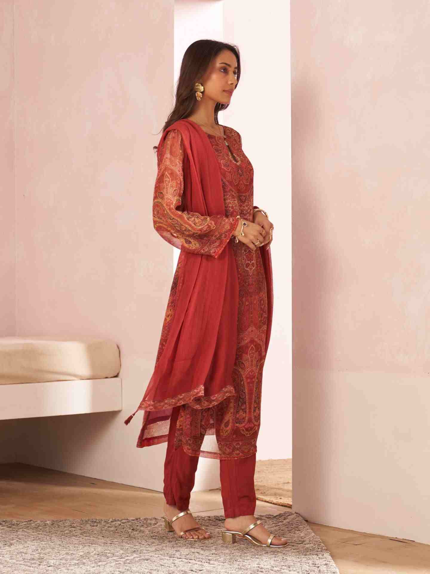 Red Tripti Suit