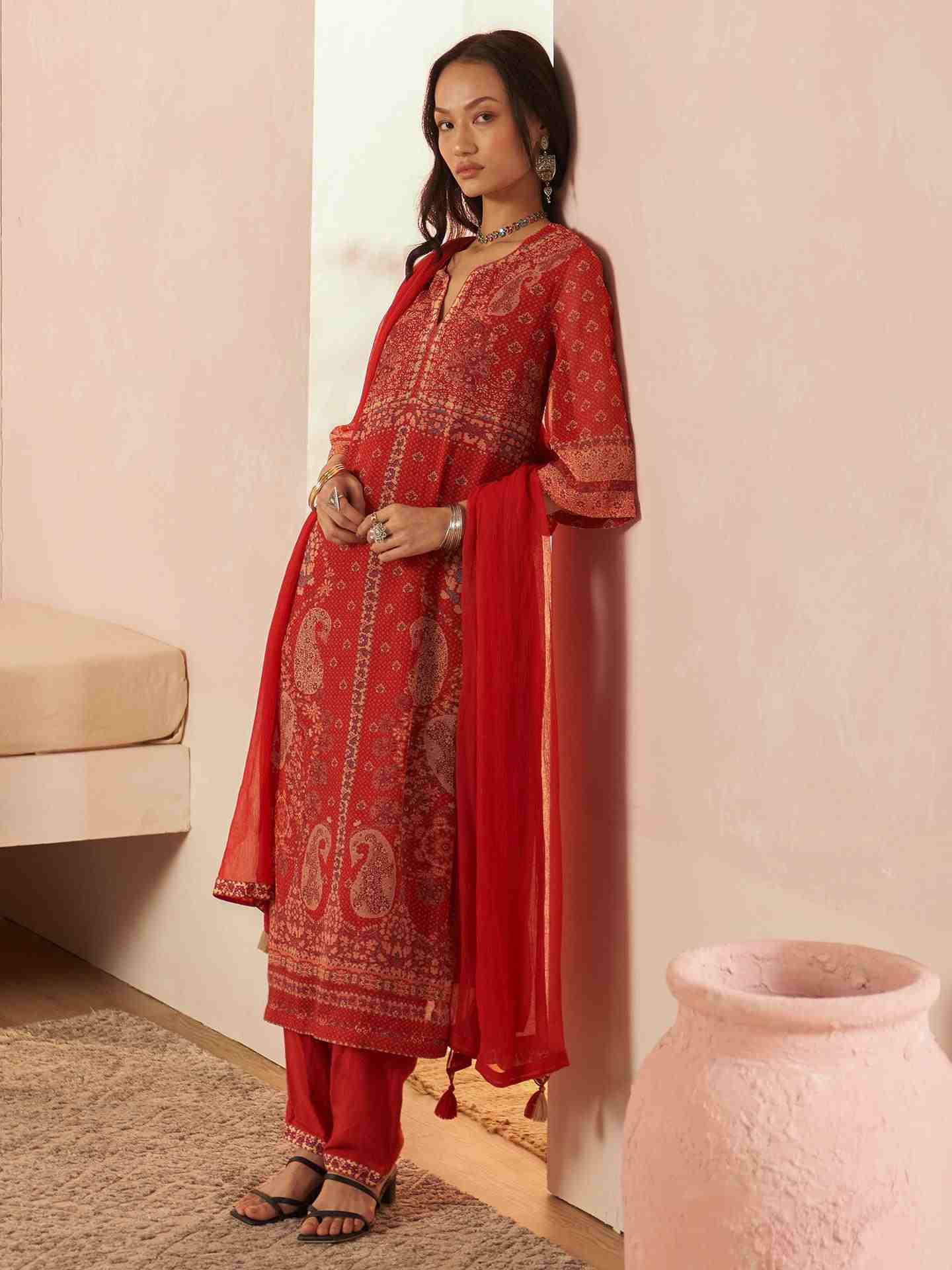 Brick Red Zaira Suit Set