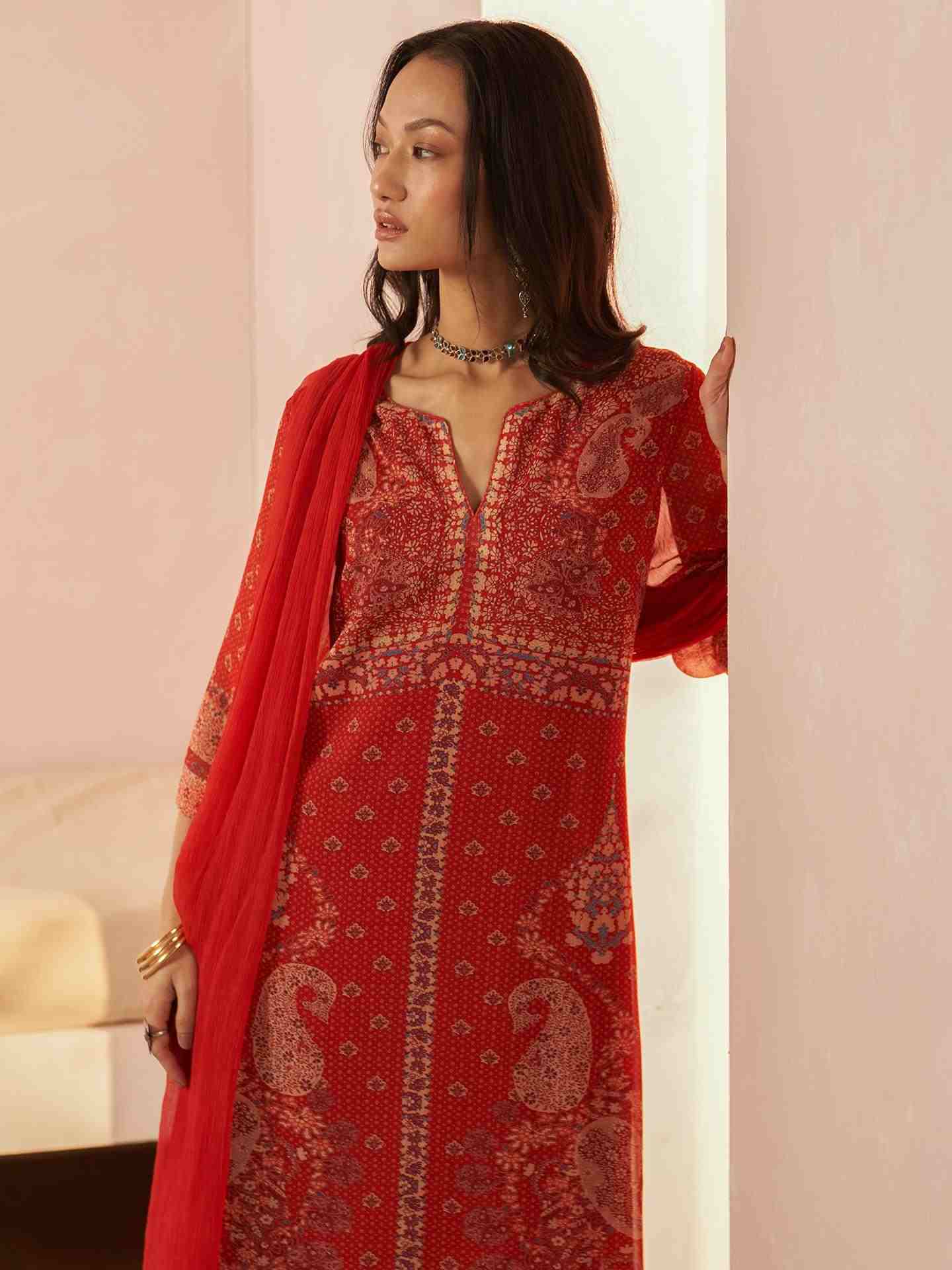 Brick Red Zaira Suit Set