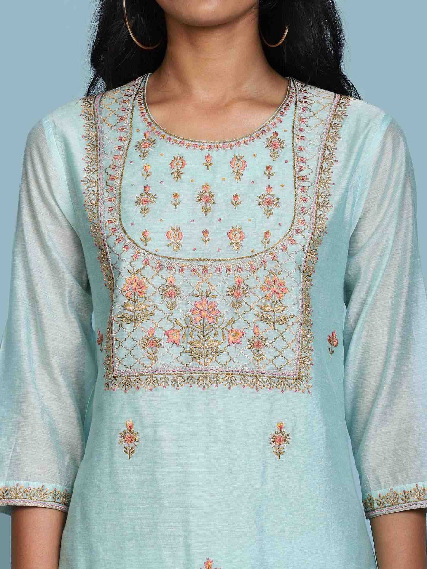 Sky Blue Moah Suit Set