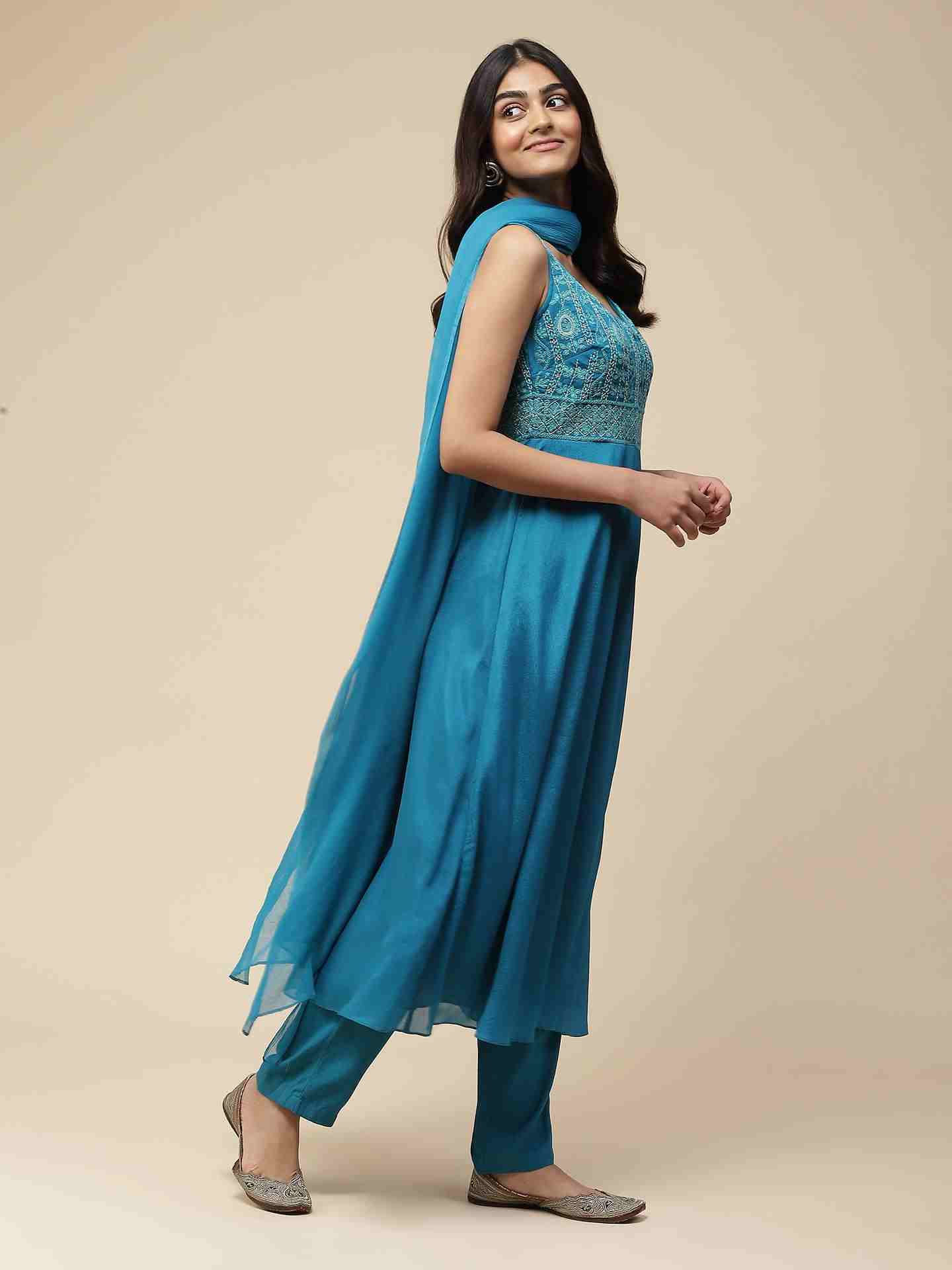 Blue Aayat Anarkali Suit