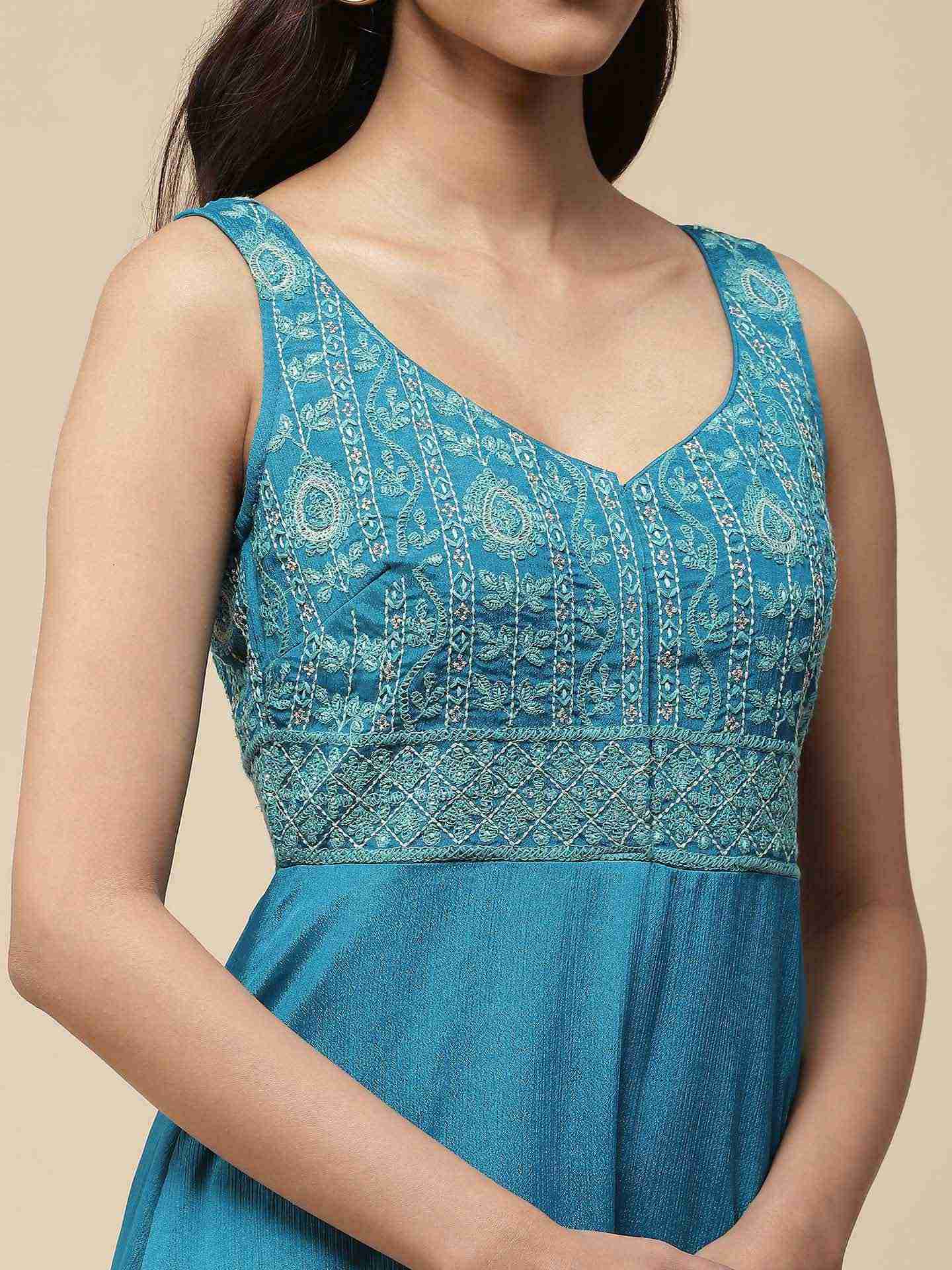 Blue Aayat Anarkali Suit