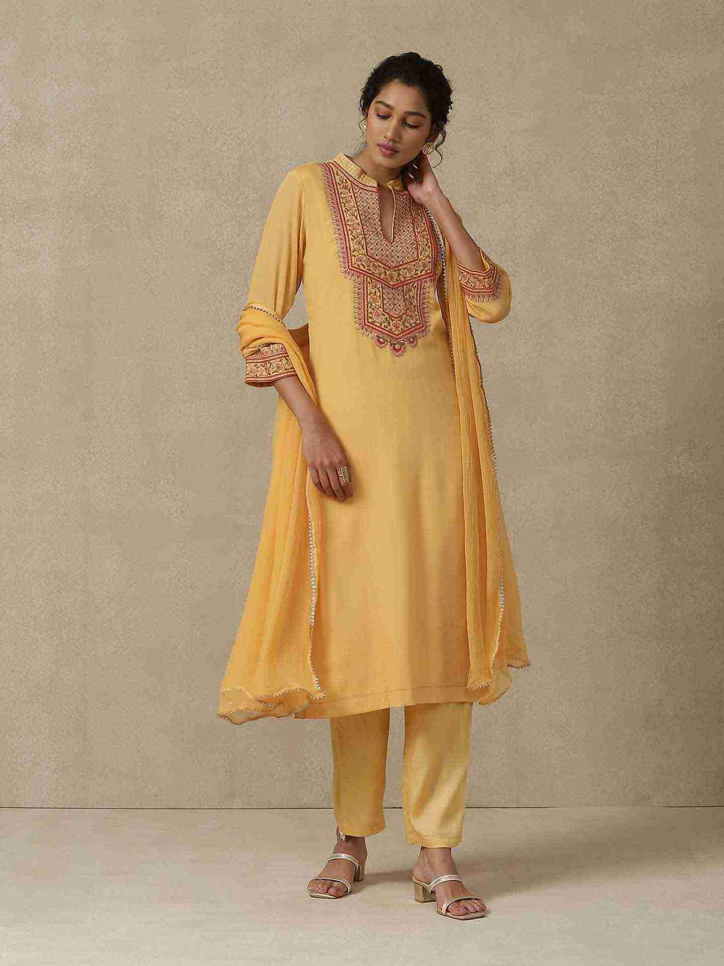 Yellow Sakura Suit Set