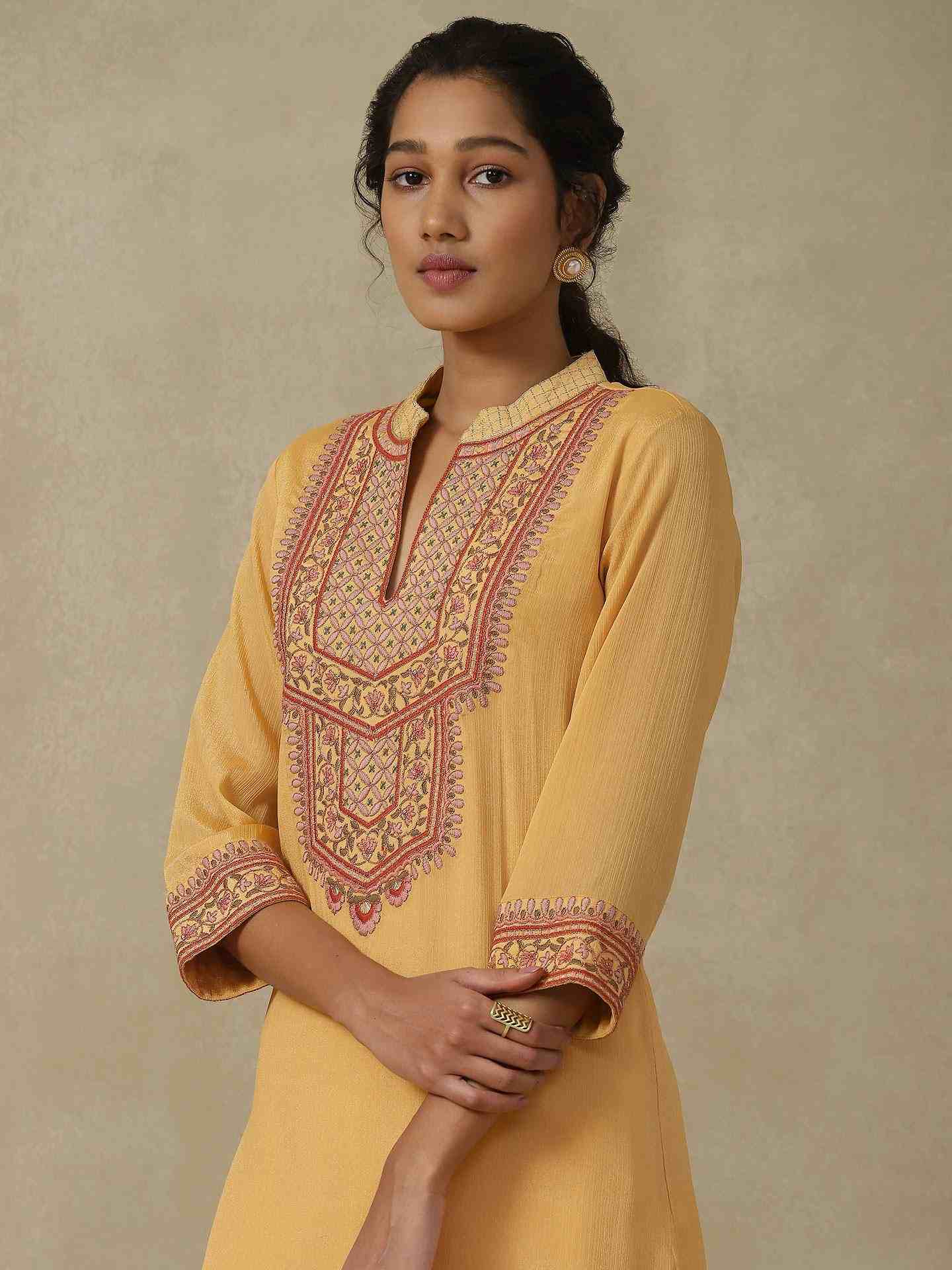 Yellow Sakura Suit Set