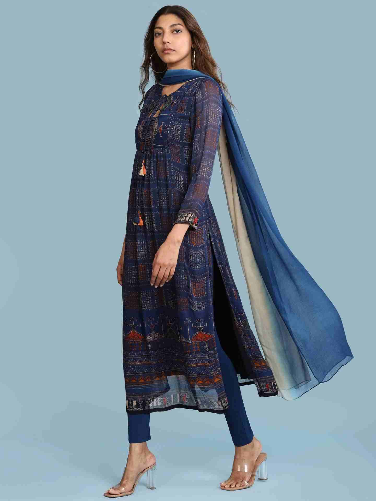Blue Bahulika Suit Set