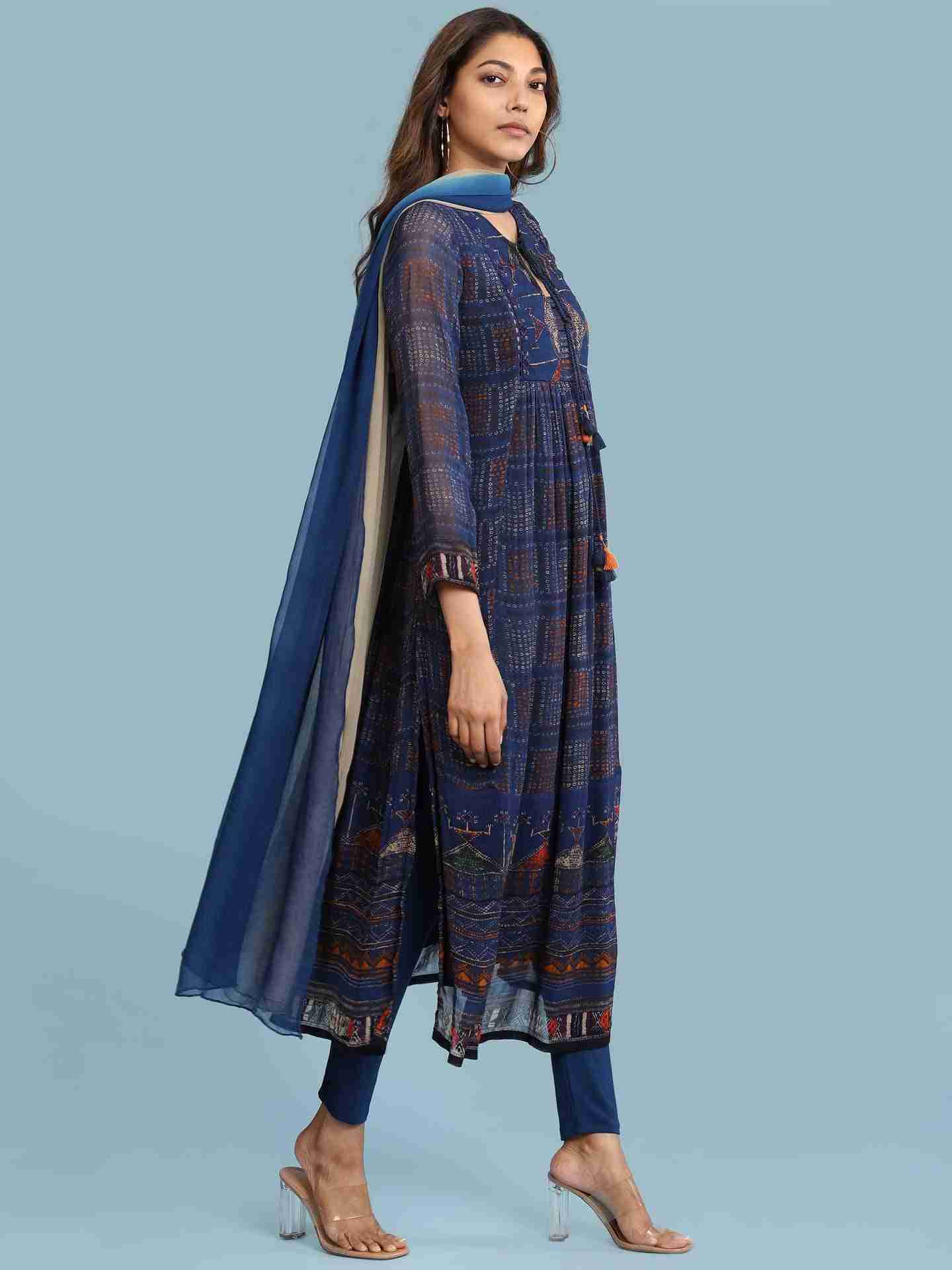Blue Bahulika Suit Set