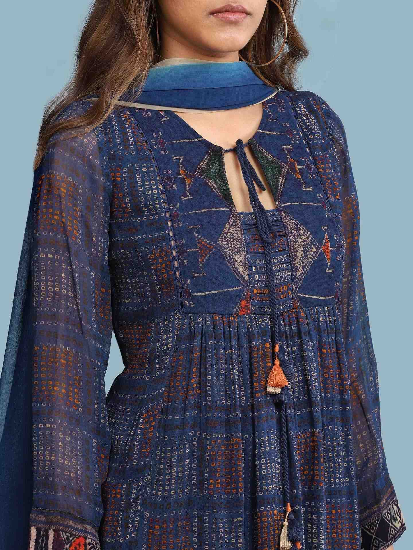 Blue Bahulika Suit Set
