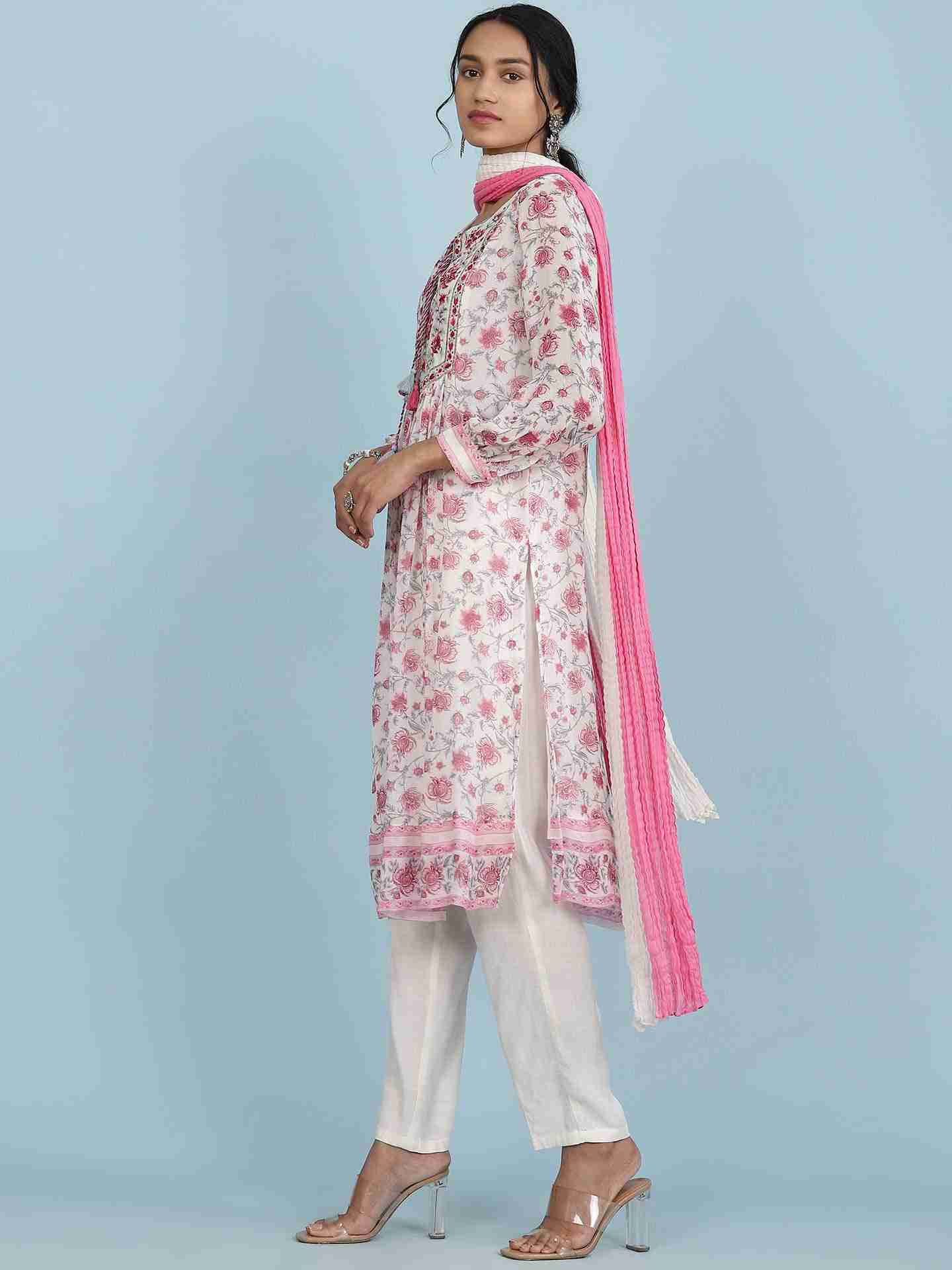 White Advika Suit Set