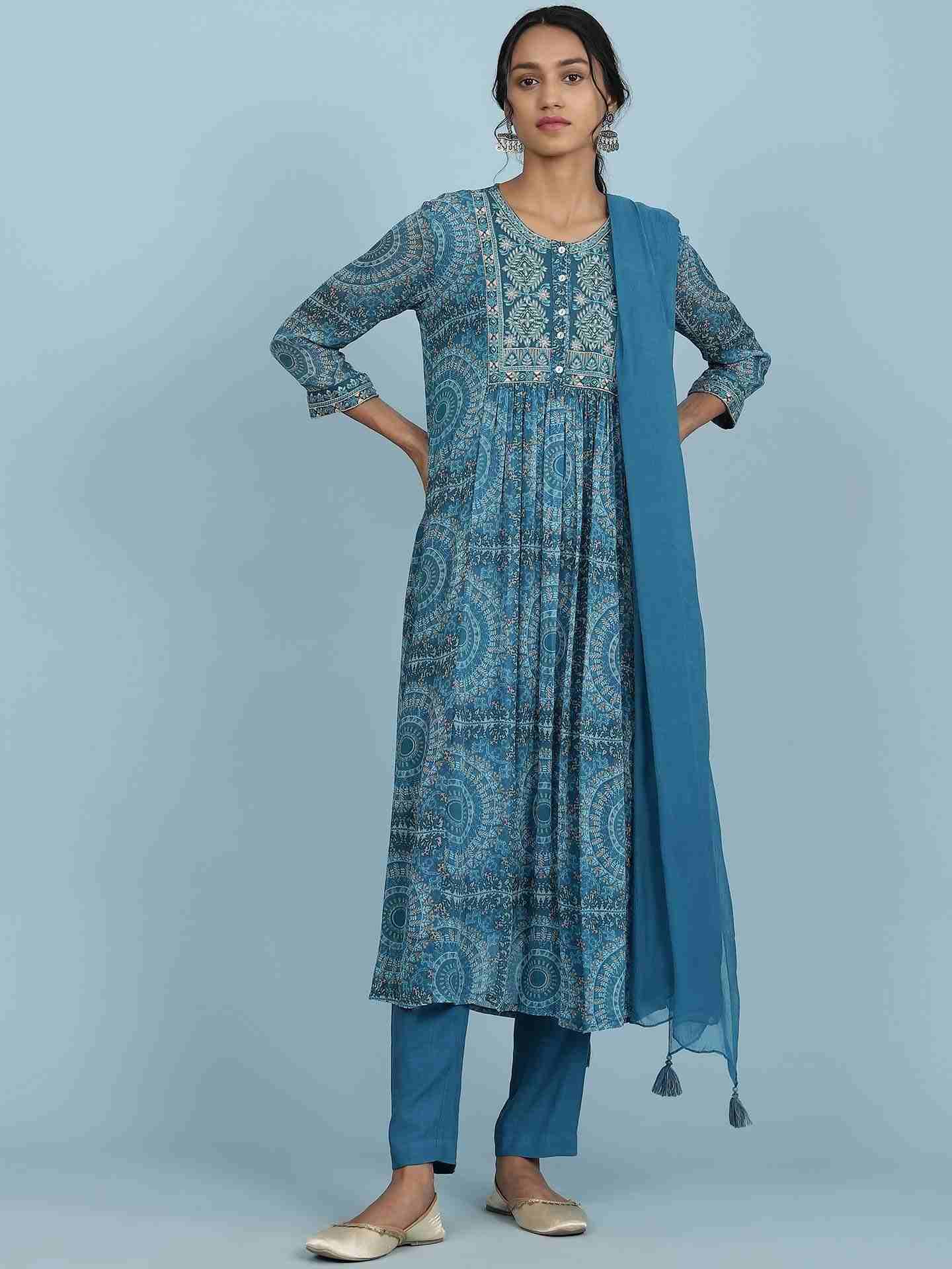 Blue Alena Suit Set