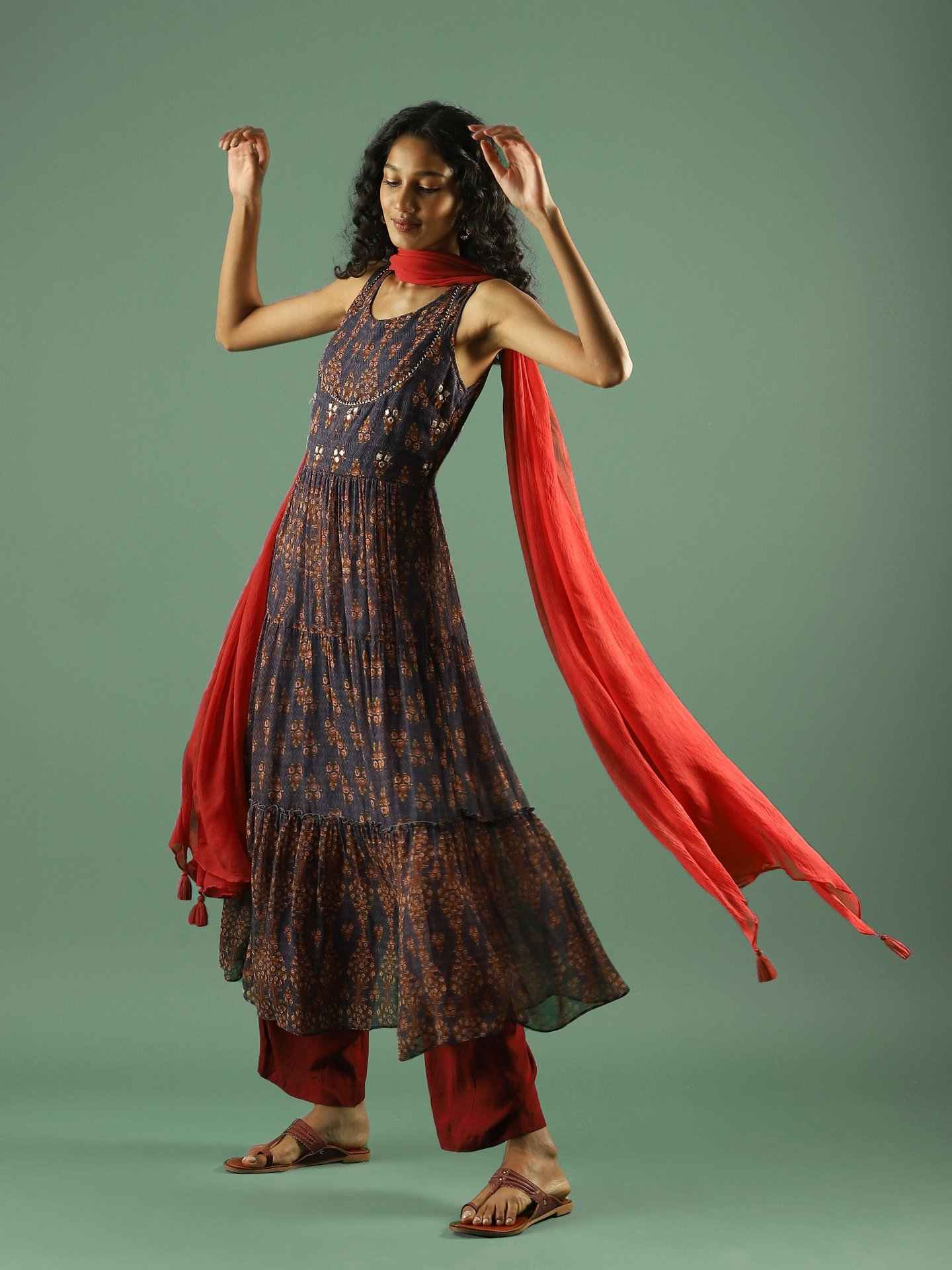Blue Devina Anarkali Suit