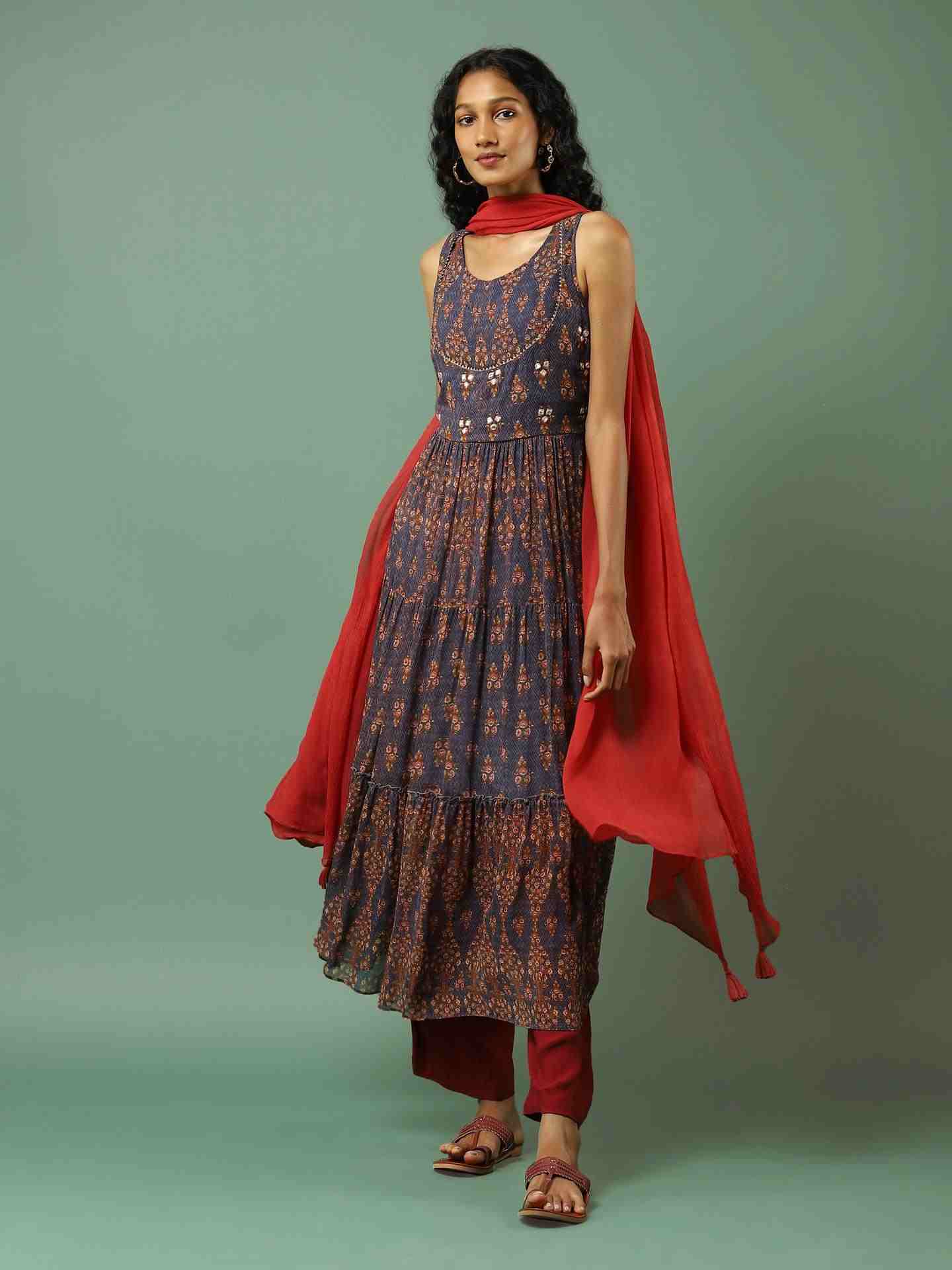 Blue Devina Anarkali Suit