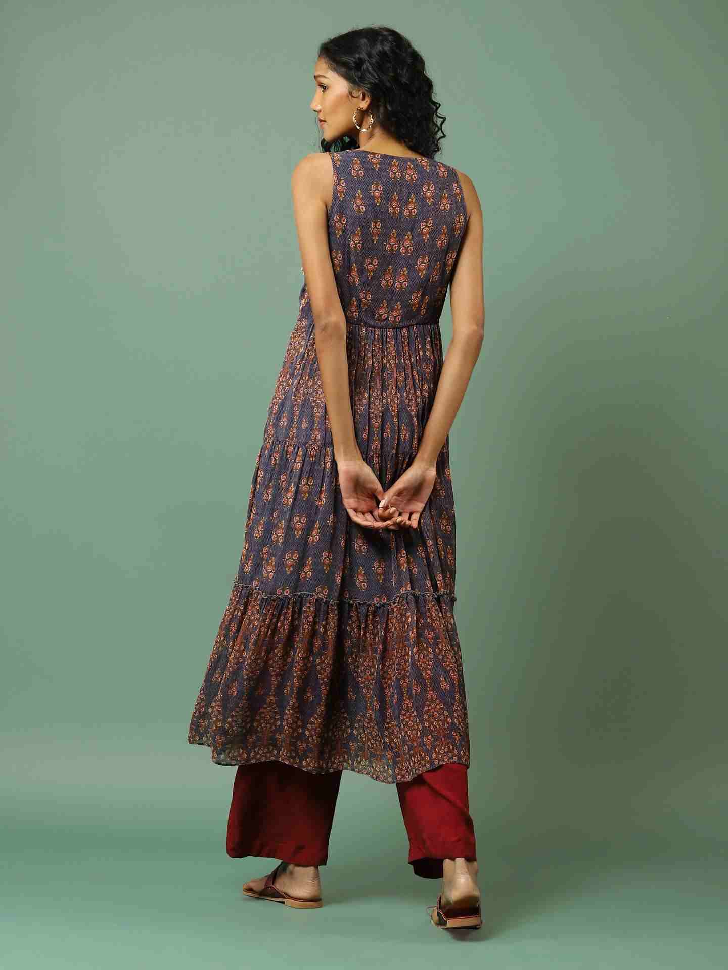 Blue Devina Anarkali Suit