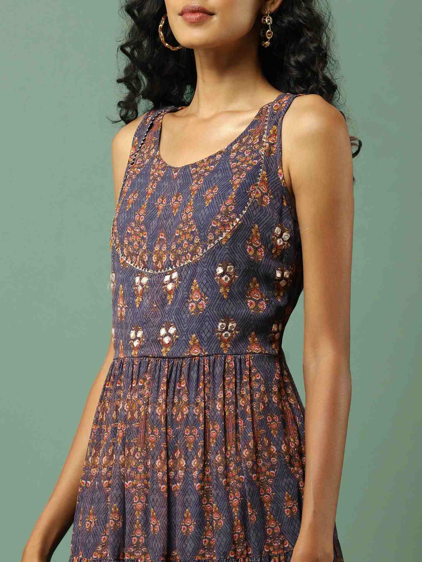 Blue Devina Anarkali Suit