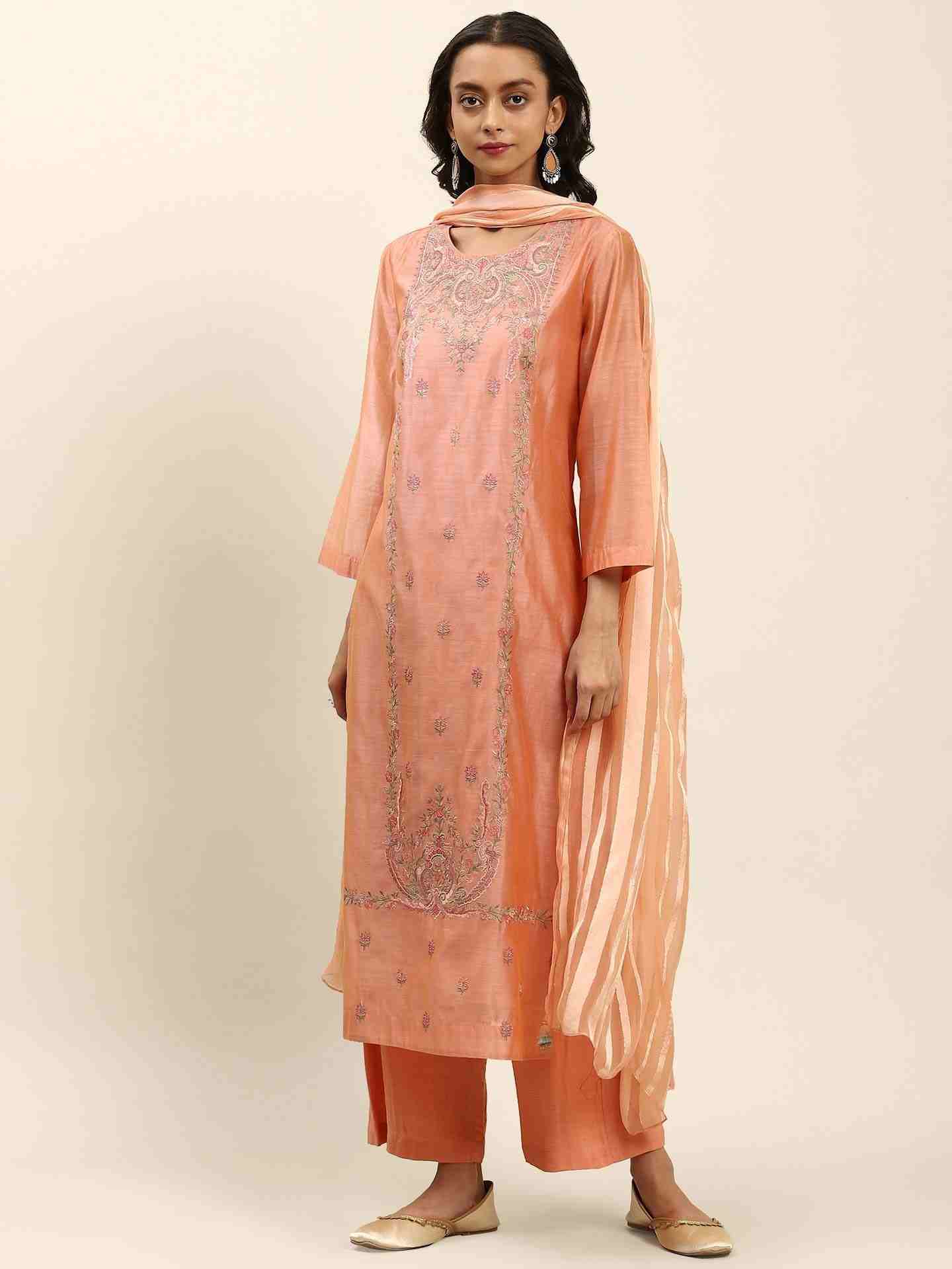 Peach Banmala Suit Set