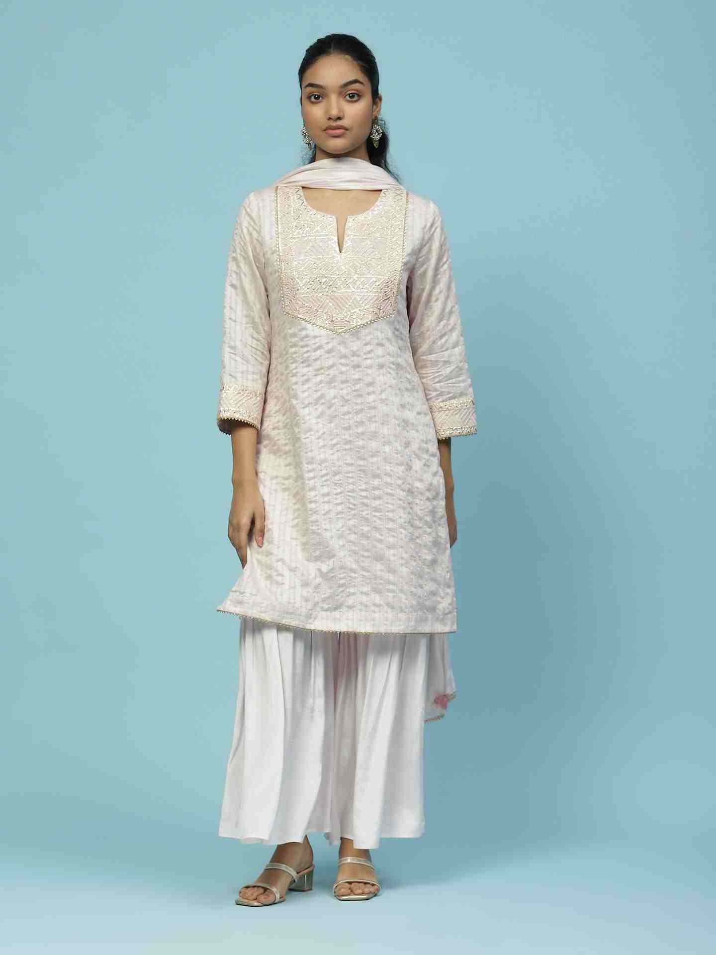 Pink Rubaiyat Solid Sharara Suit