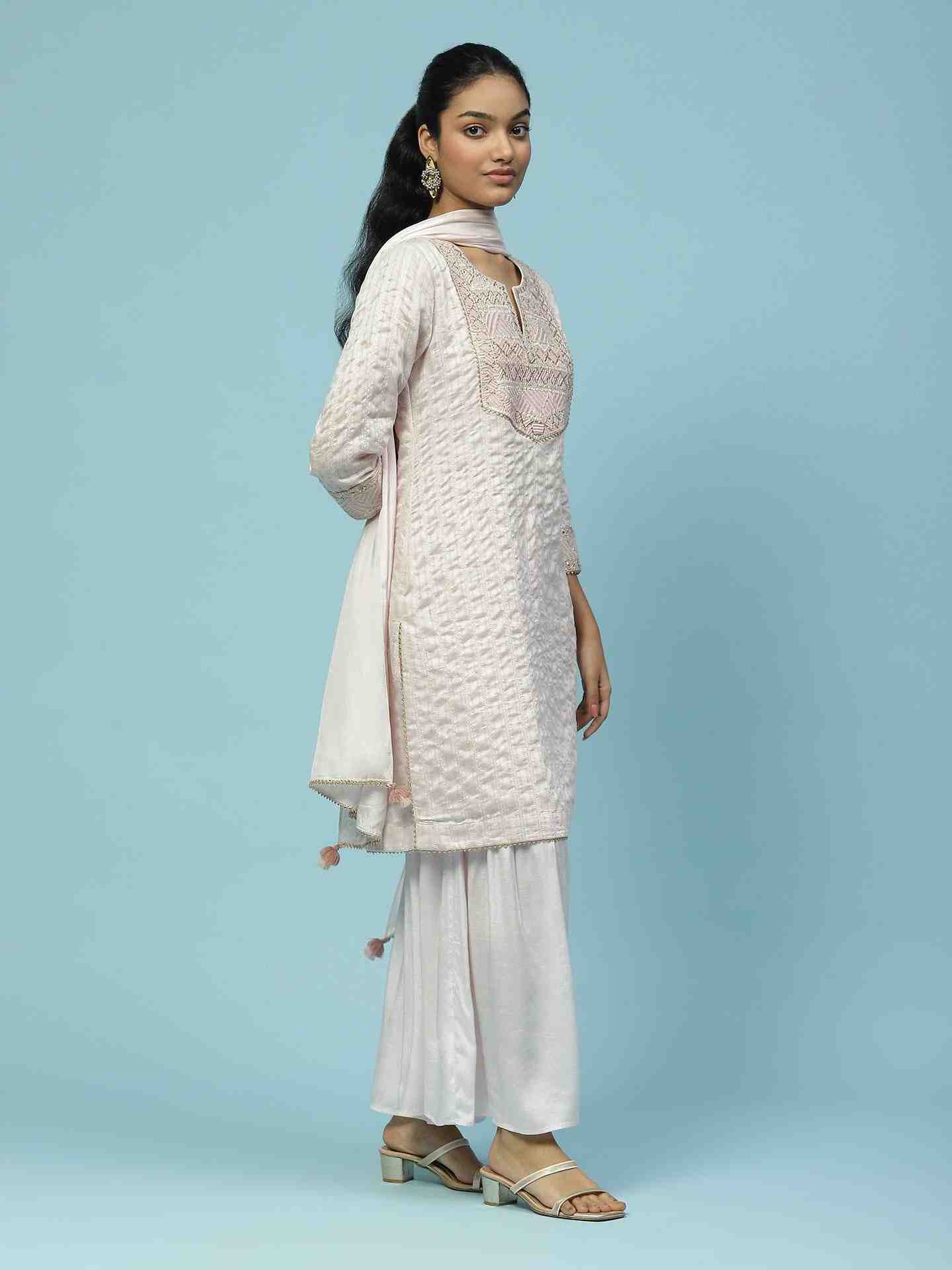 Pink Rubaiyat Solid Sharara Suit