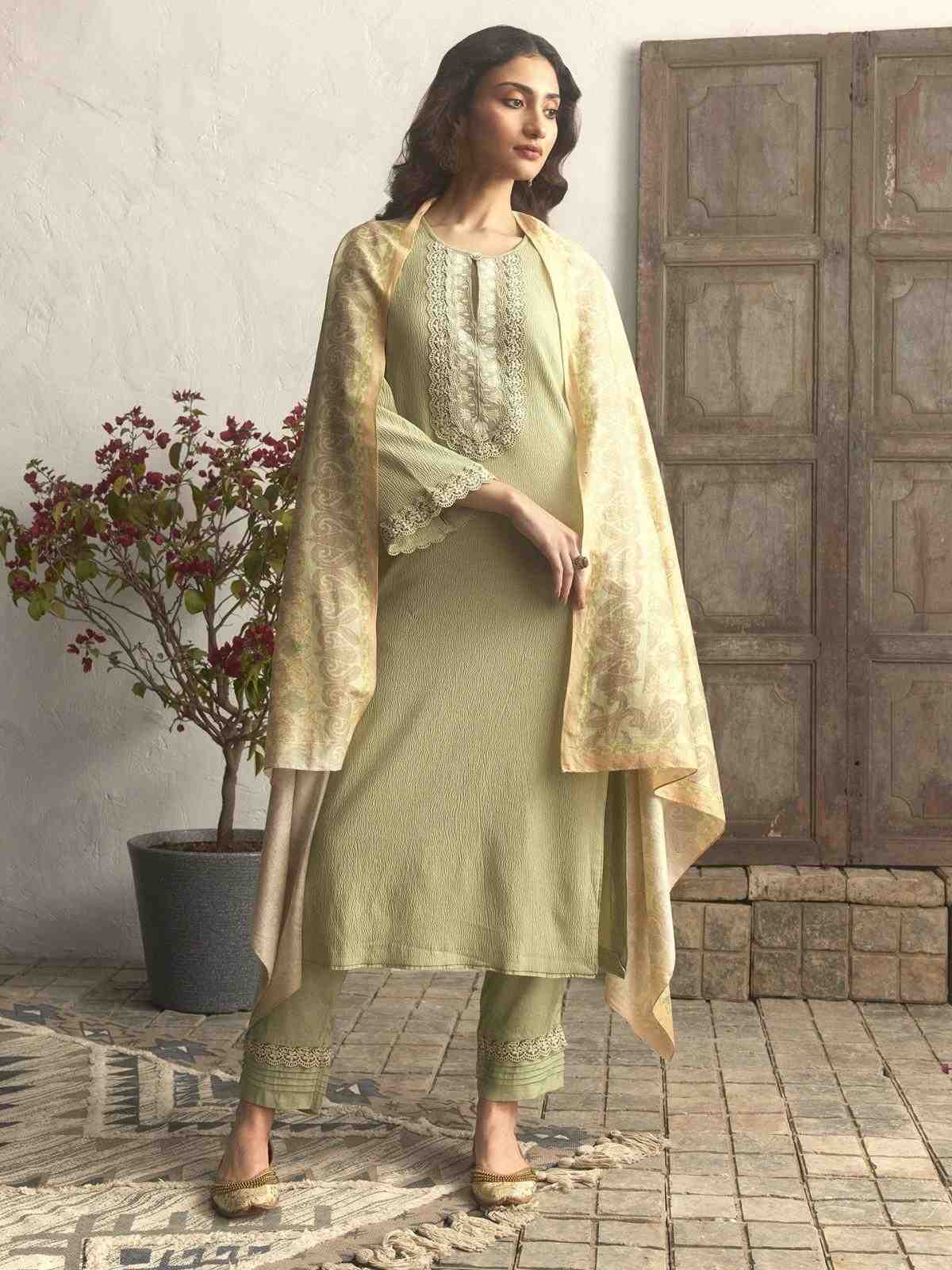 Green Ersheen Solid Suit Set