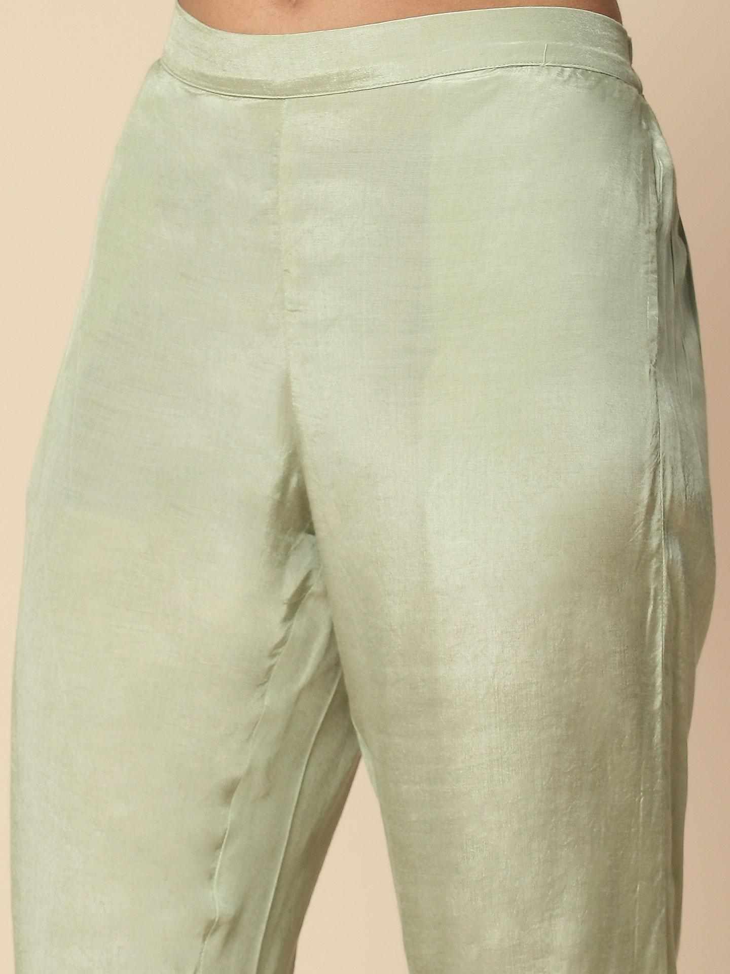 Green Ersheen Solid Suit Set