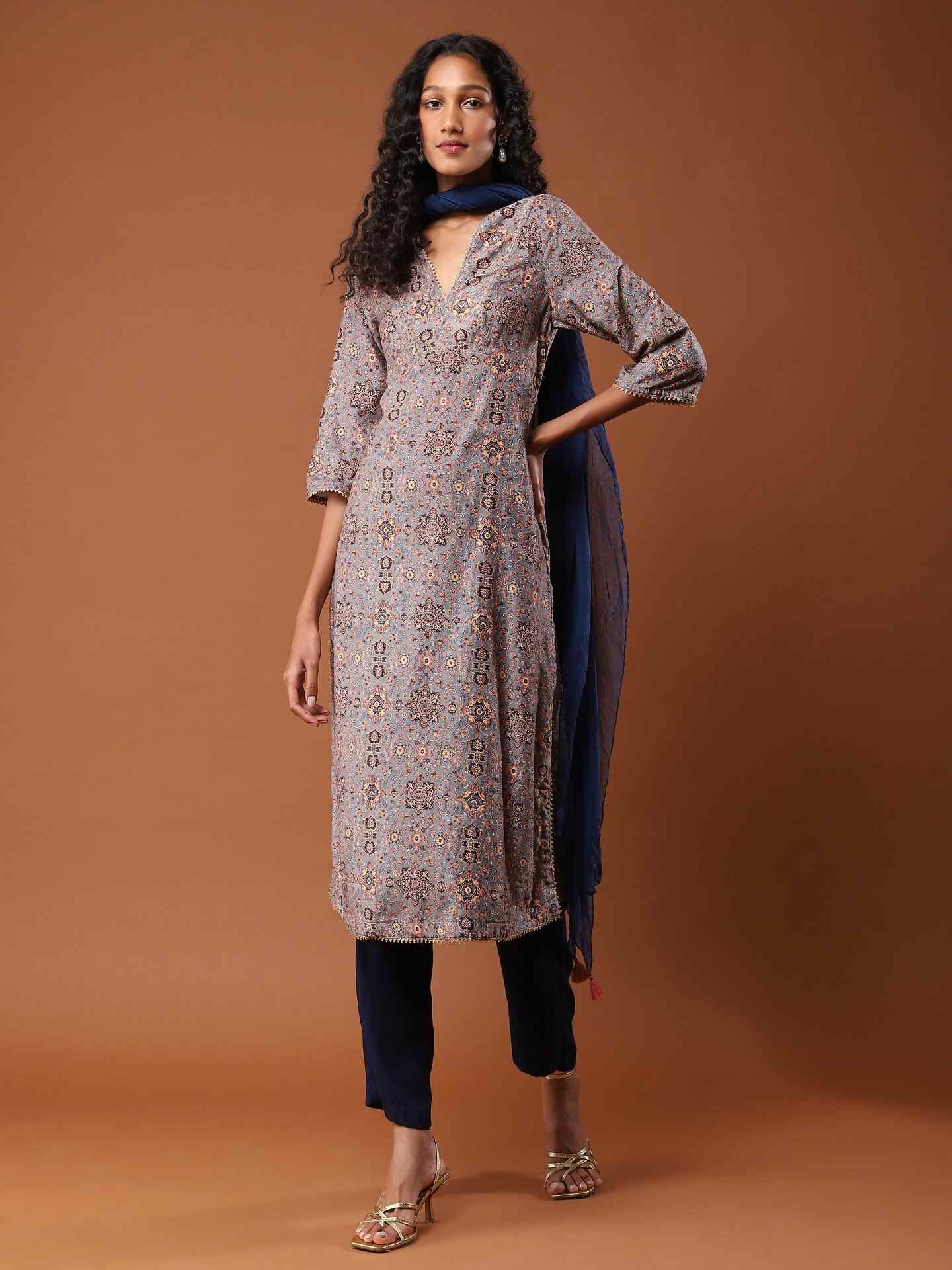 Grey Sanduri Suit Set